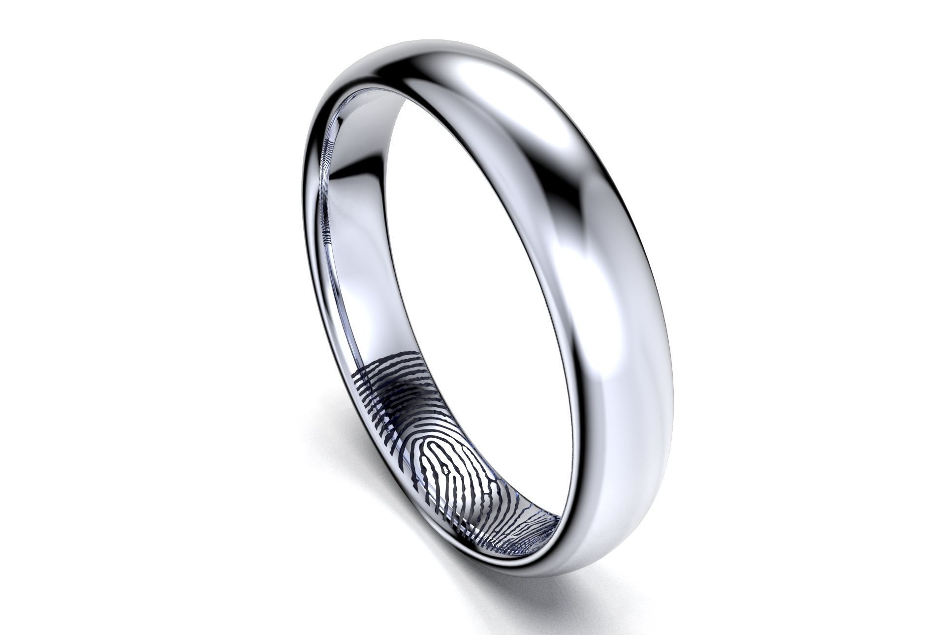 Fingerprint Ring Band All Sizes From 4-5 To 16 US -CC103AS 3D print model_10