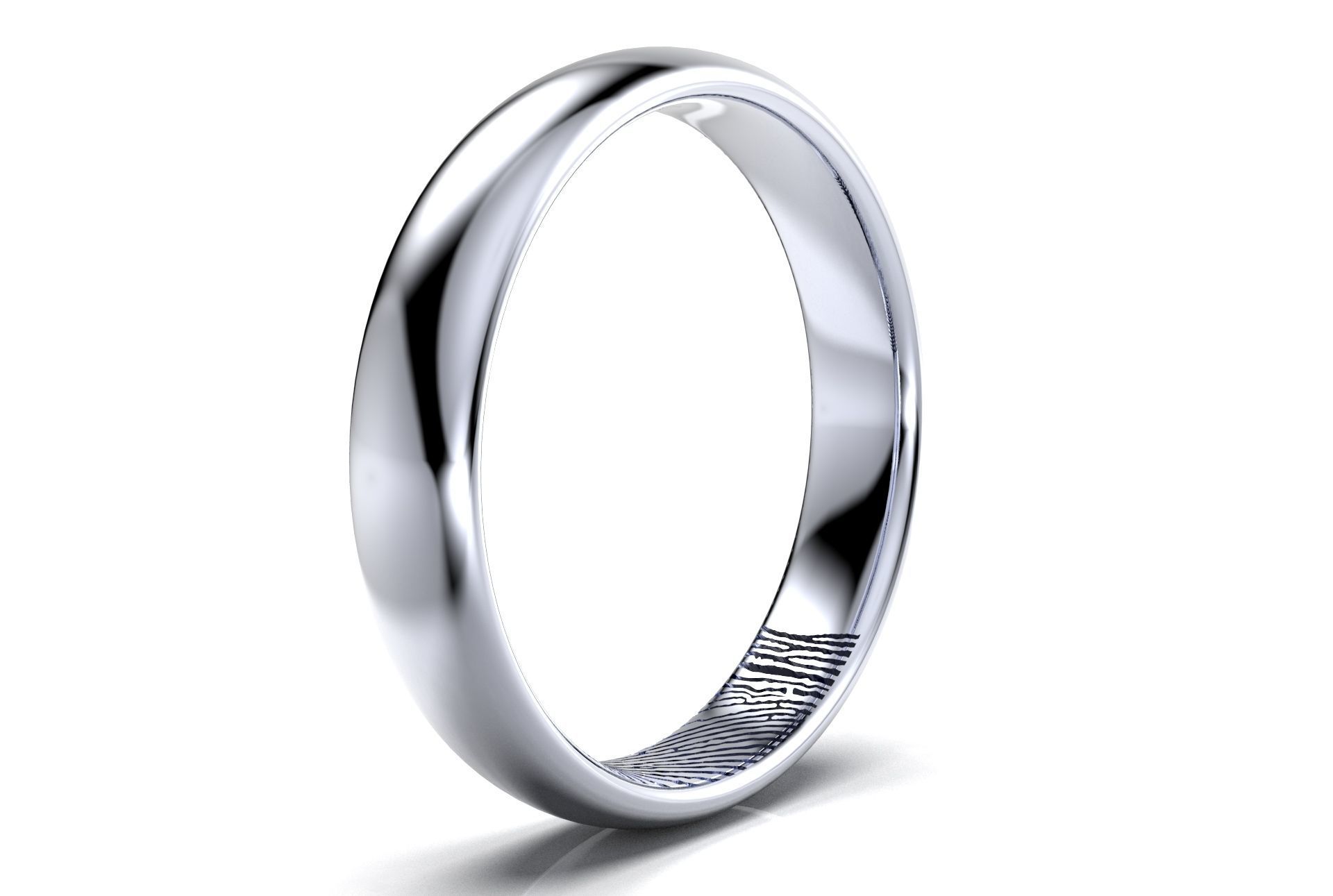 Fingerprint Ring Band All Sizes From 4-5 To 16 US -CC103AS 3D print model_11
