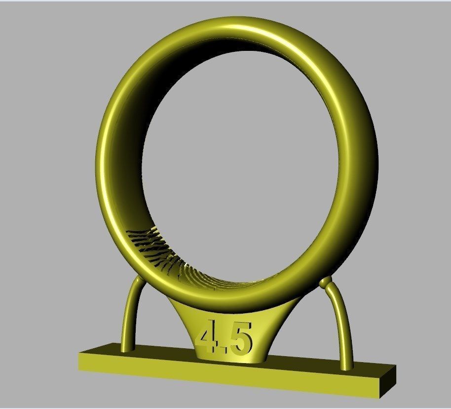 Fingerprint Ring Band All Sizes From 4-5 To 16 US -CC103AS 3D print model_28