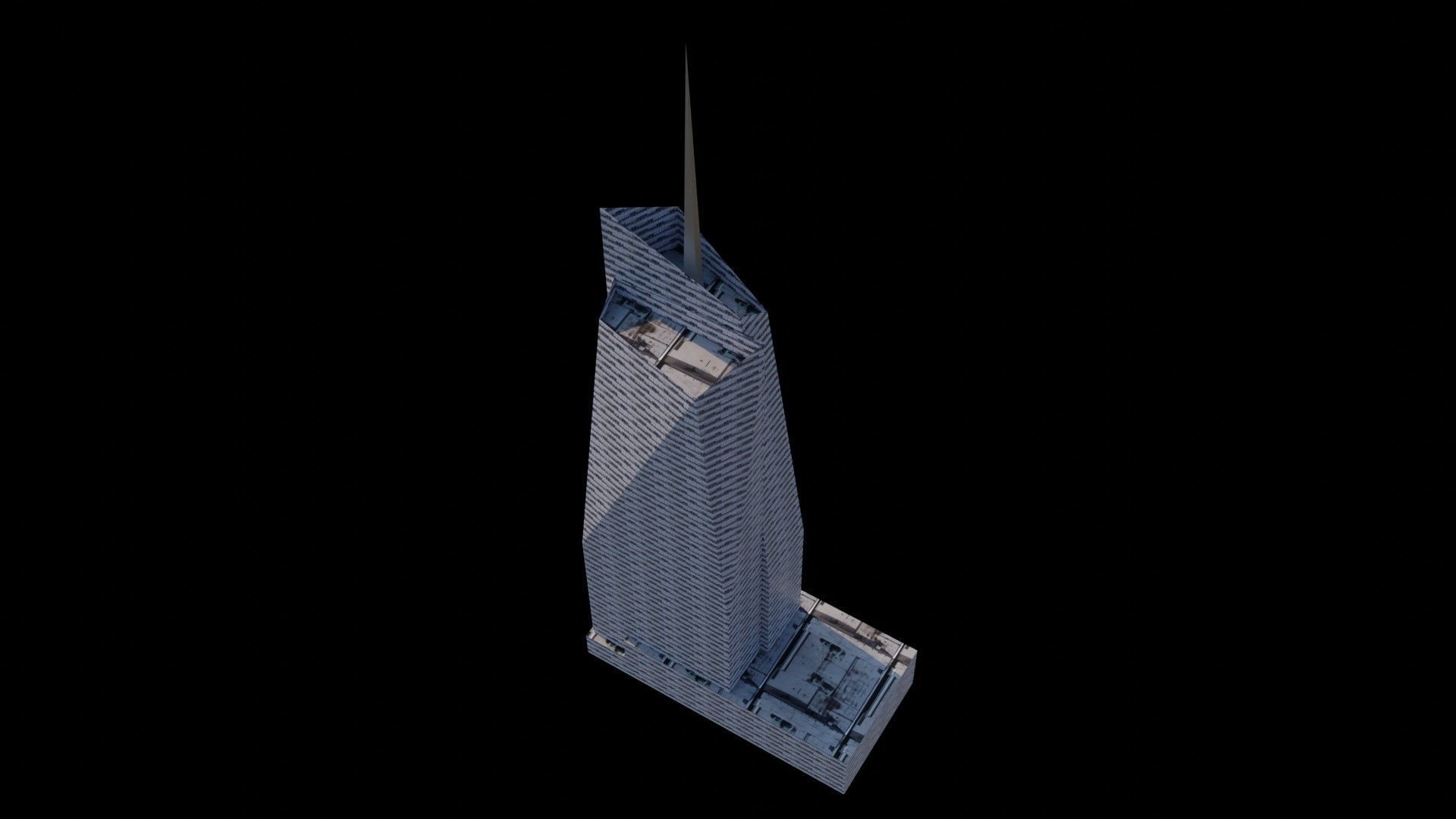 Bank Of America Tower - NYC Low-poly 3D model_1