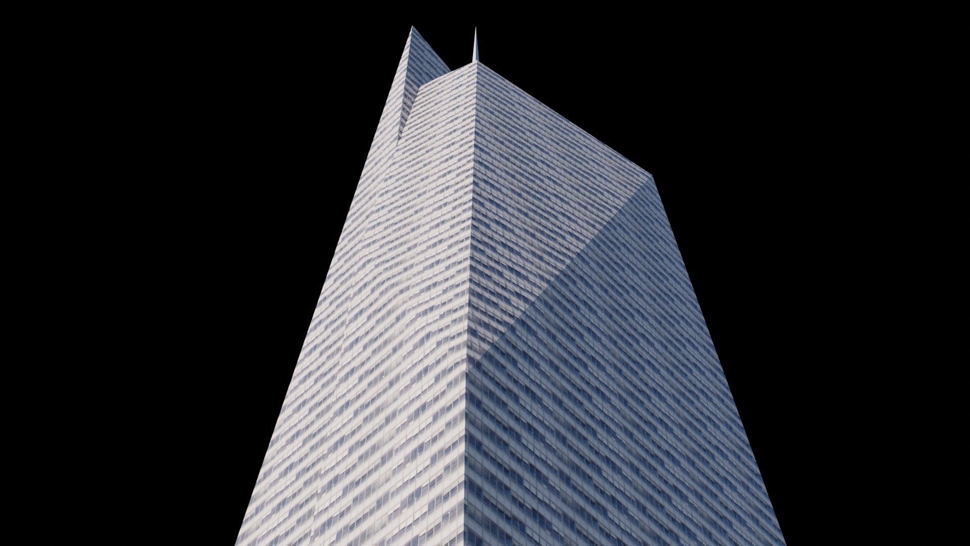 Bank Of America Tower - NYC Low-poly 3D model_3