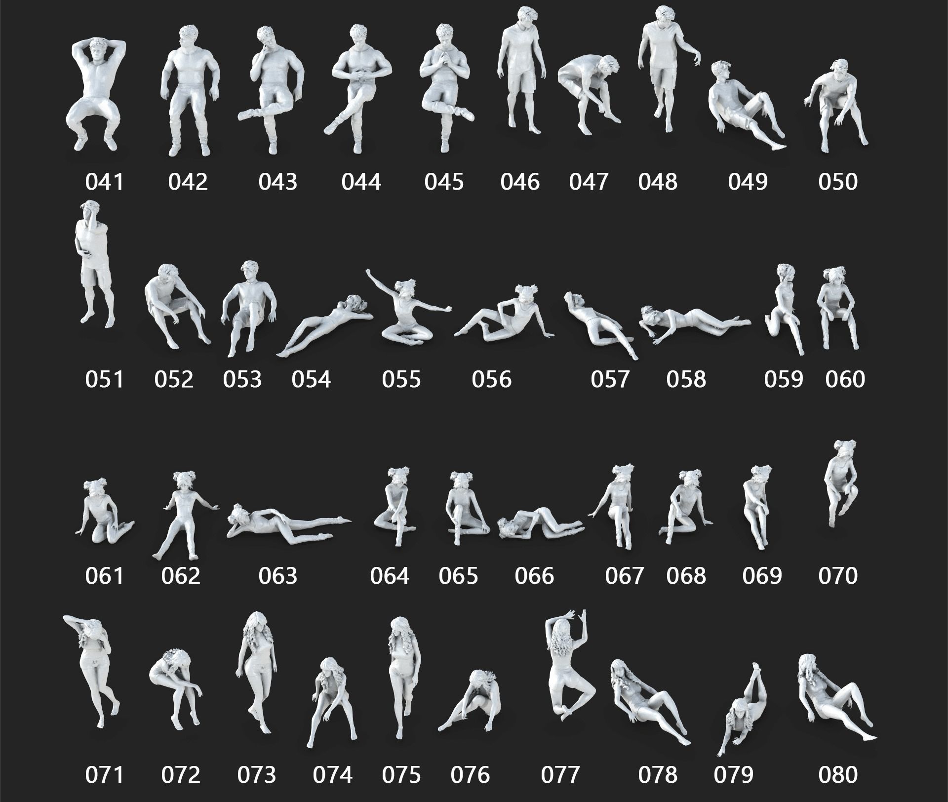 People Crowd Set-04 282  3D model_3