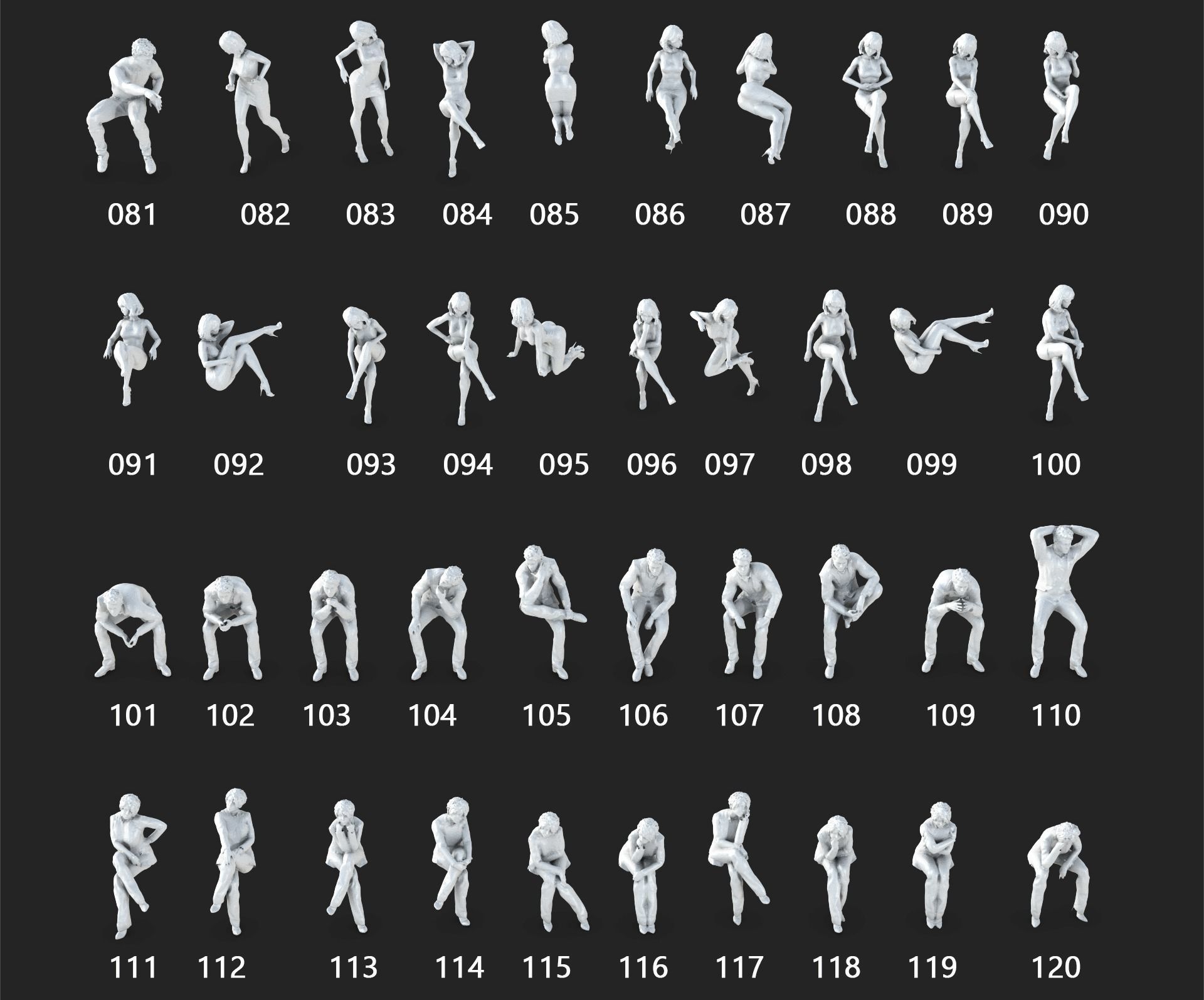 People Crowd Set-04 282  3D model_4