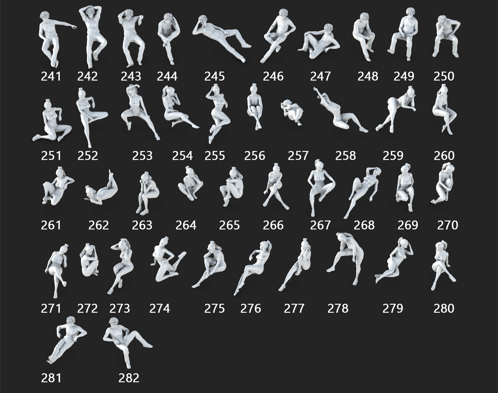 People Crowd Set-04 282  3D model_8