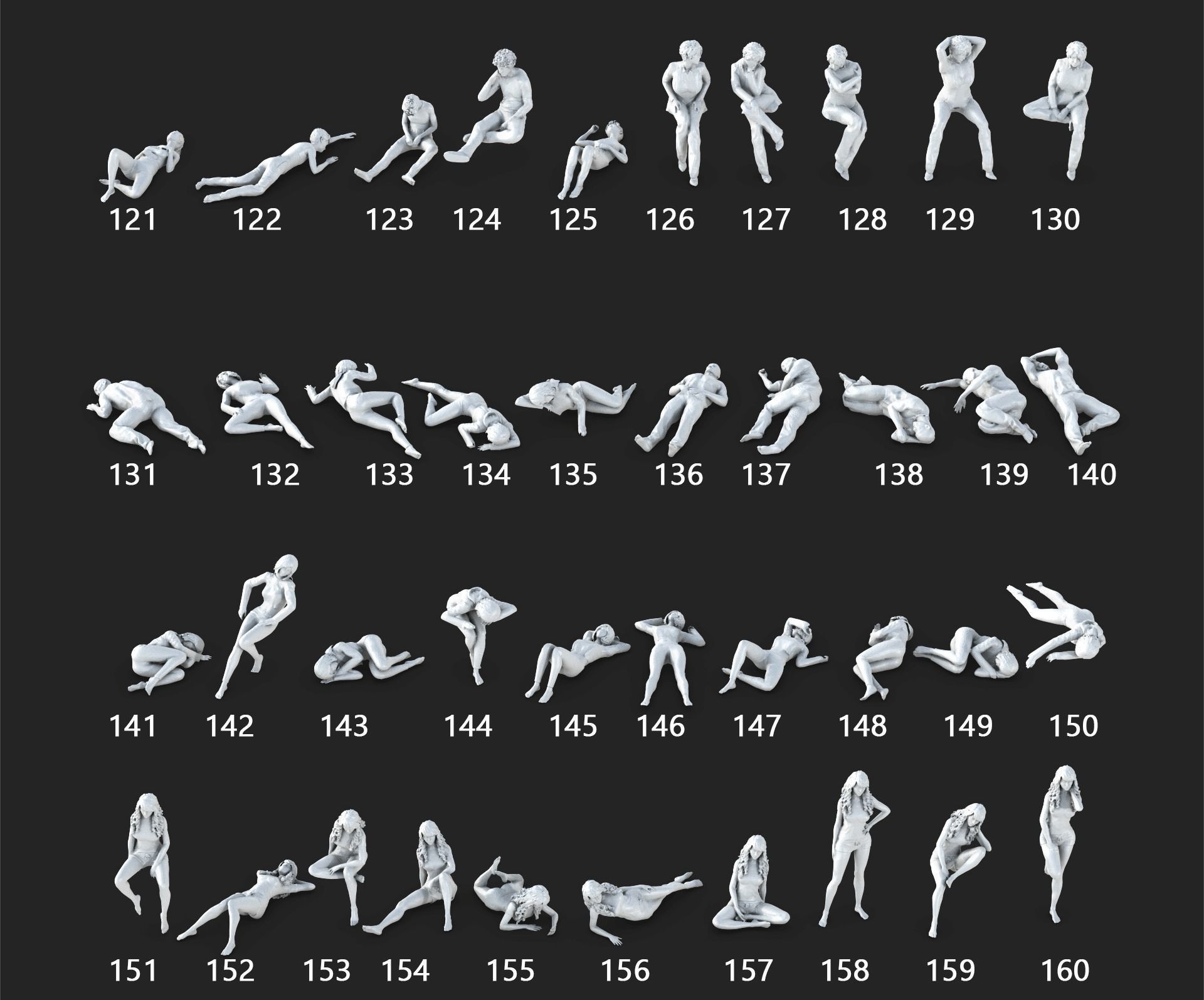 People Crowd Set-04 282  3D model_5