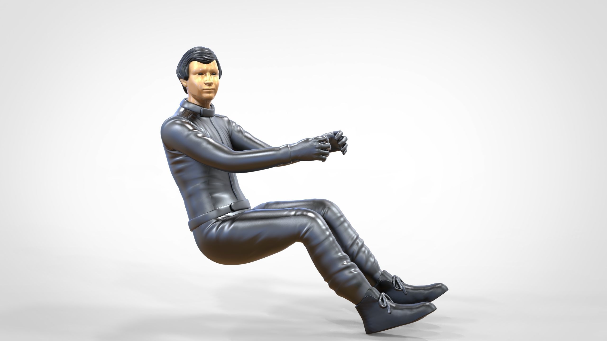 N3 Sitting Race Driver 1 64 Miniature 3D print model_13