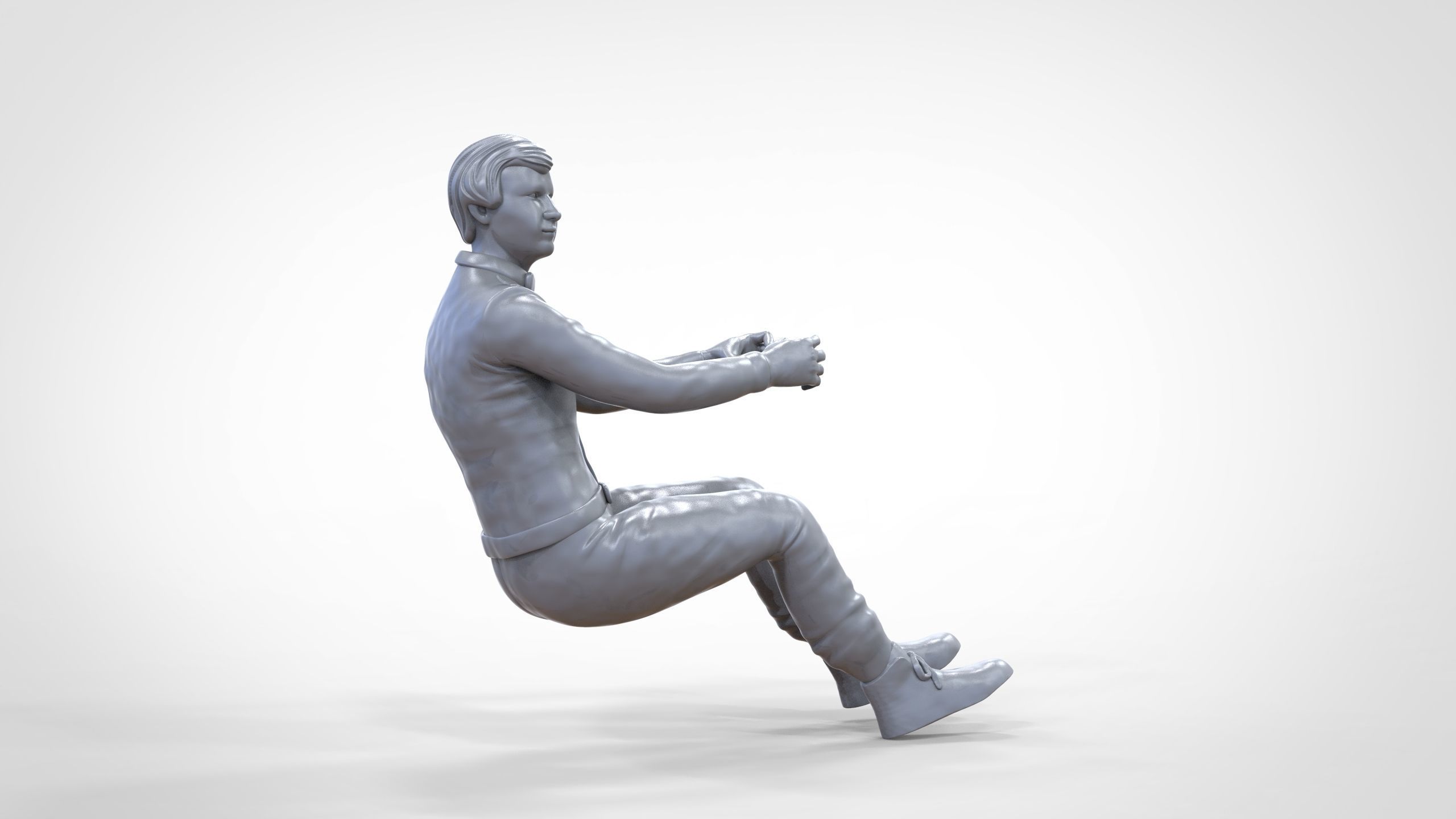 N3 Sitting Race Driver 1 64 Miniature 3D print model_22