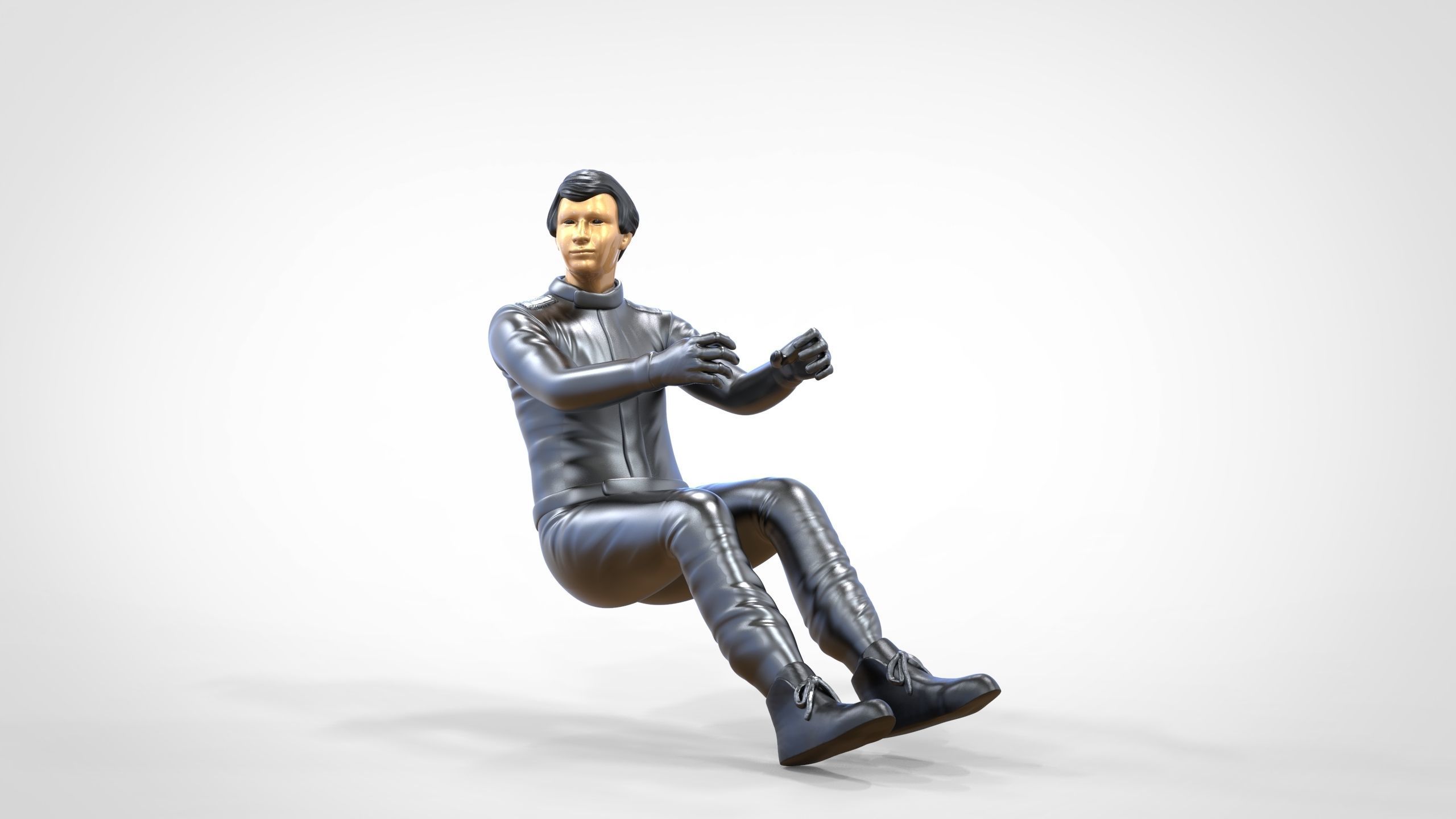 N3 Sitting Race Driver 1 64 Miniature 3D print model_12