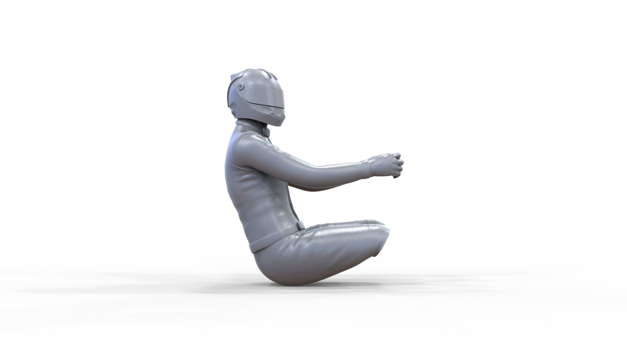 N3 Sitting Race Driver 1 64 Miniature 3D print model_31