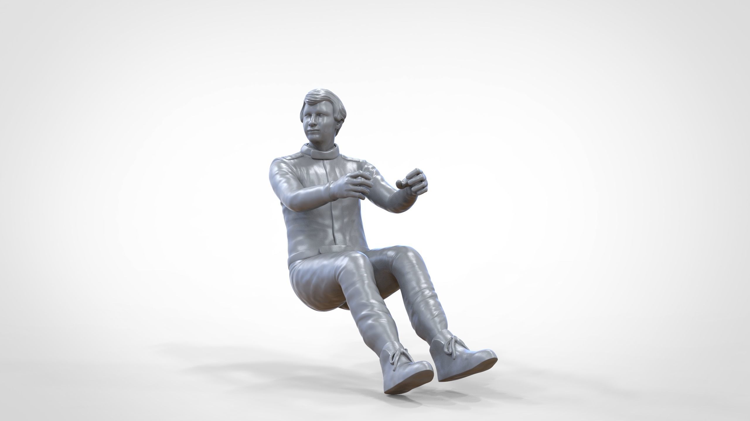 N3 Sitting Race Driver 1 64 Miniature 3D print model_27