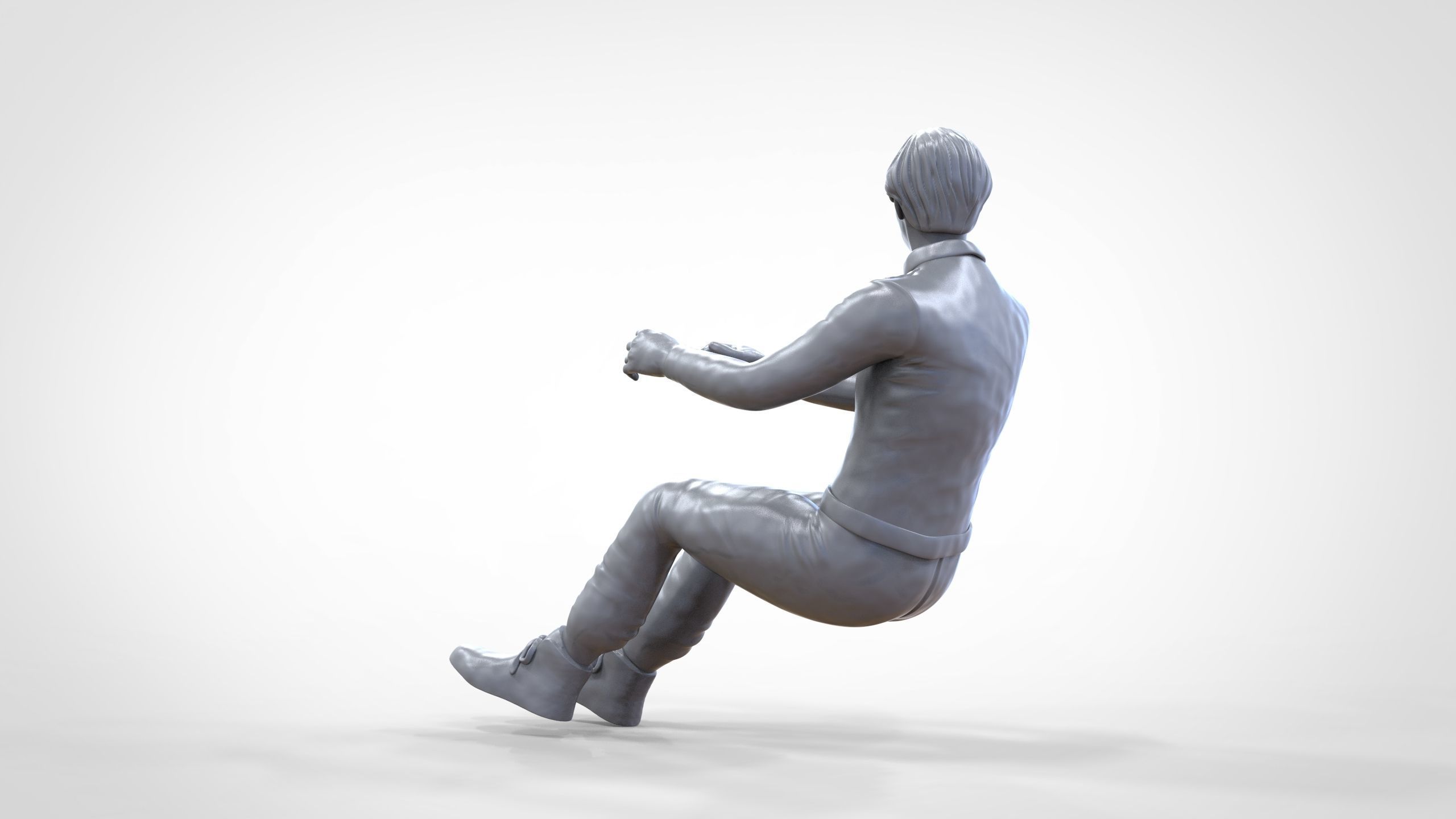 N3 Sitting Race Driver 1 64 Miniature 3D print model_24