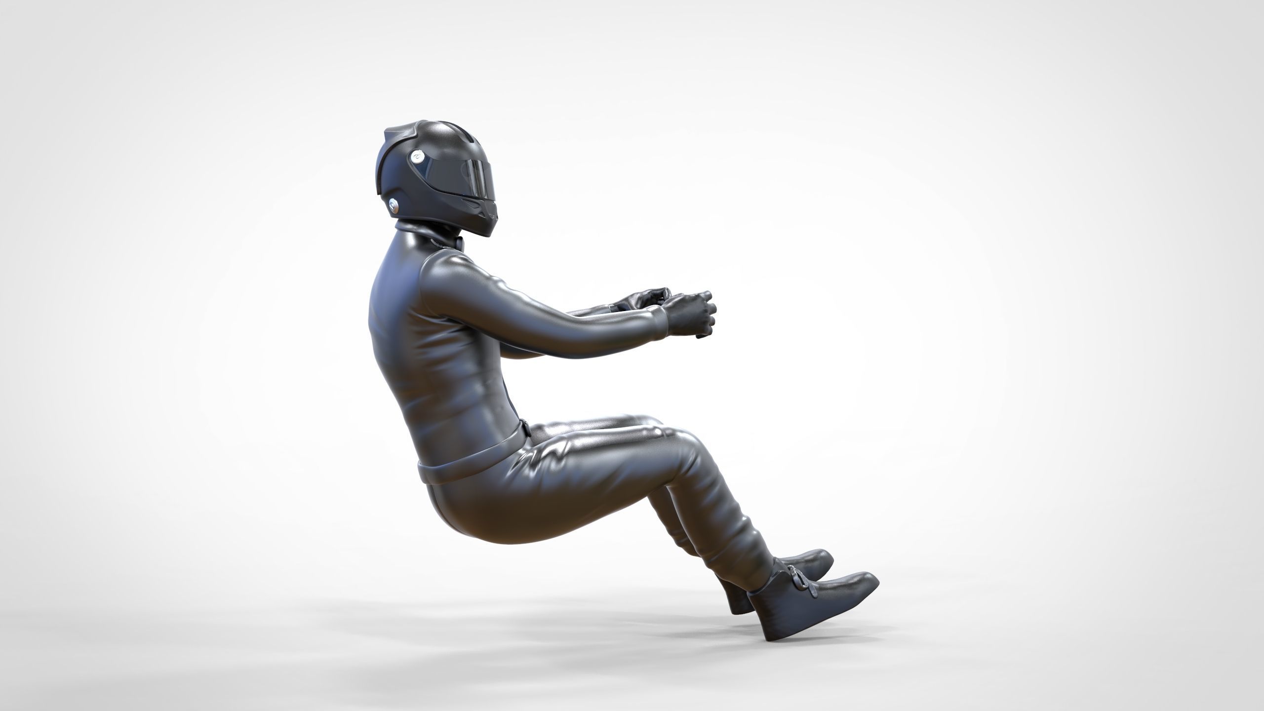 N3 Sitting Race Driver 1 64 Miniature 3D print model_28