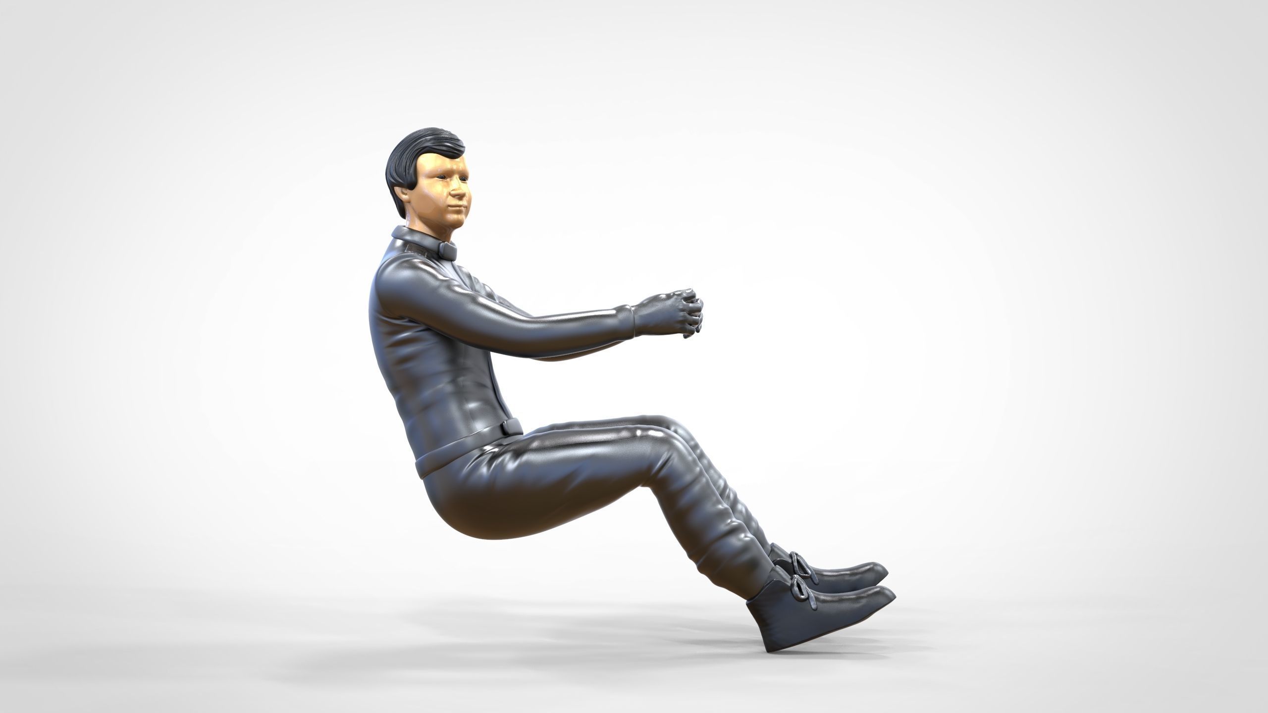 N3 Sitting Race Driver 1 64 Miniature 3D print model_14