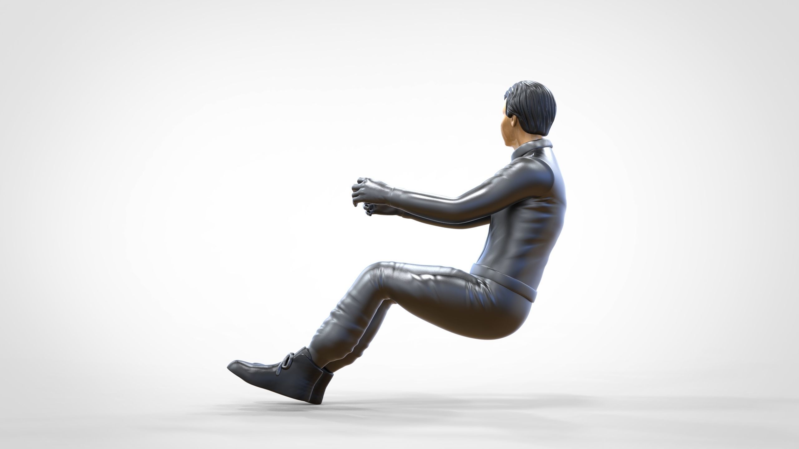 N3 Sitting Race Driver 1 64 Miniature 3D print model_4