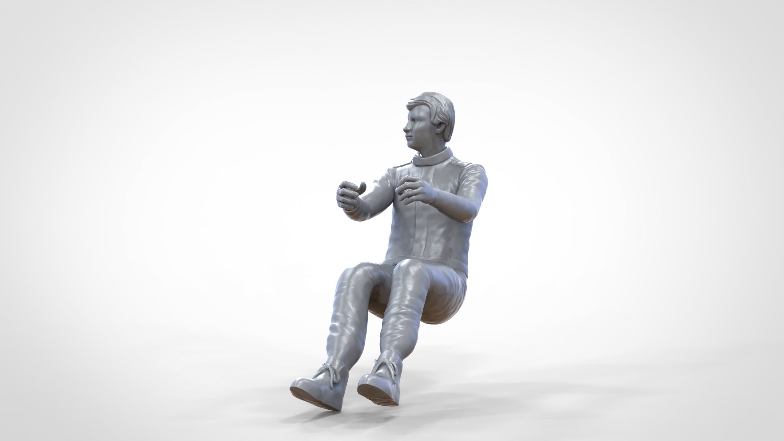 N3 Sitting Race Driver 1 64 Miniature 3D print model_26