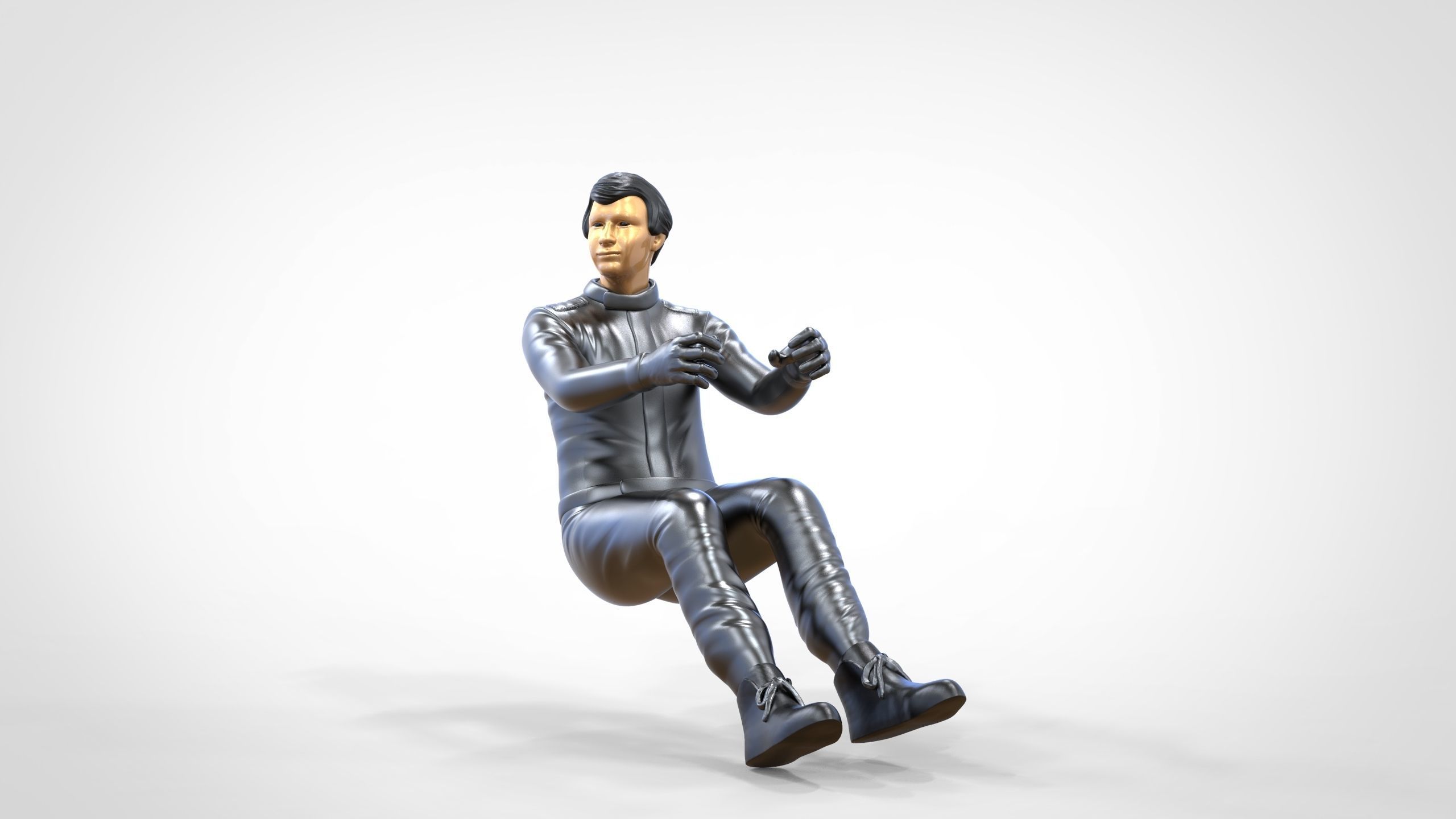 N3 Sitting Race Driver 1 64 Miniature 3D print model_11