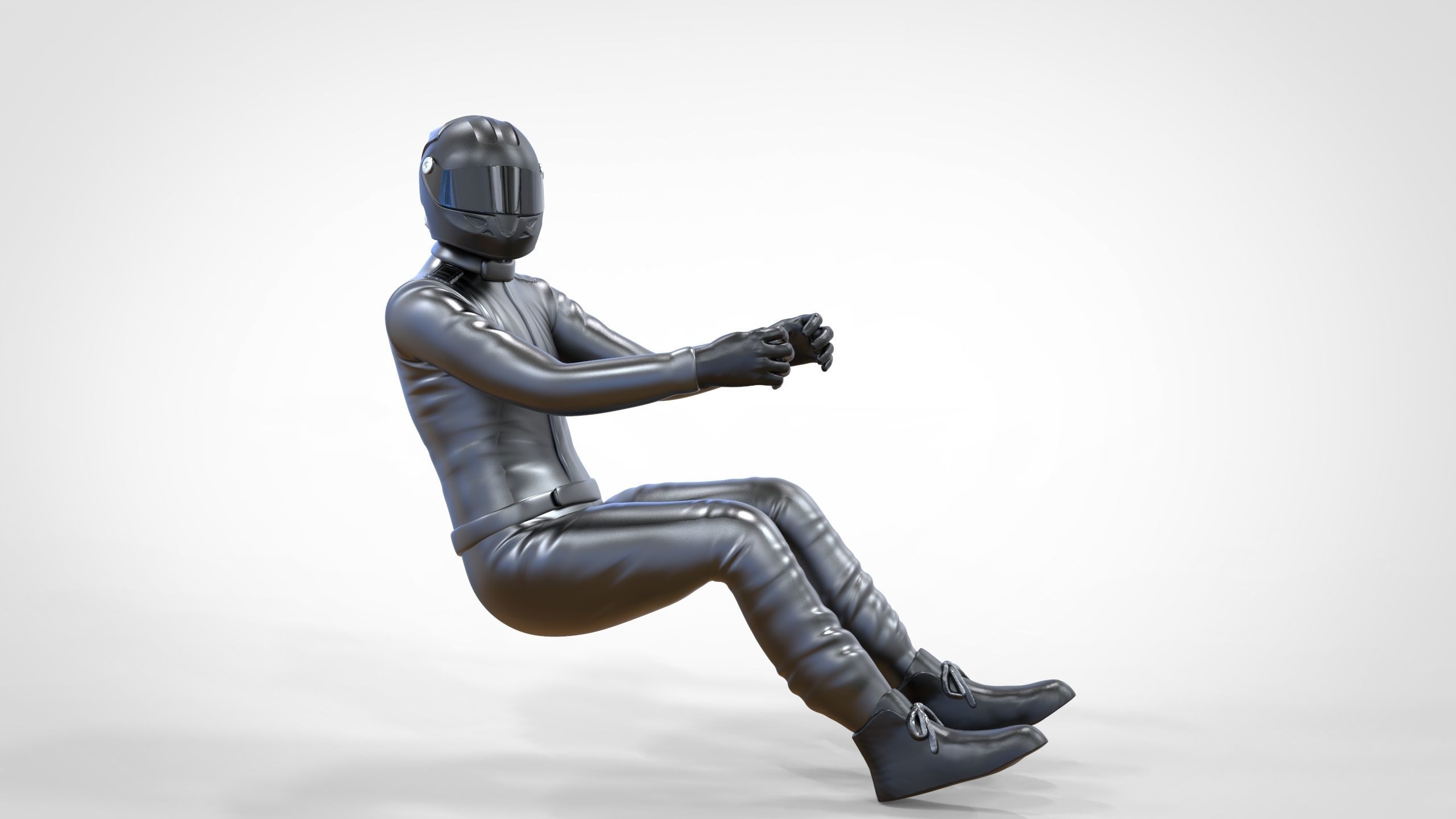 N3 Sitting Race Driver 1 64 Miniature 3D print model_21