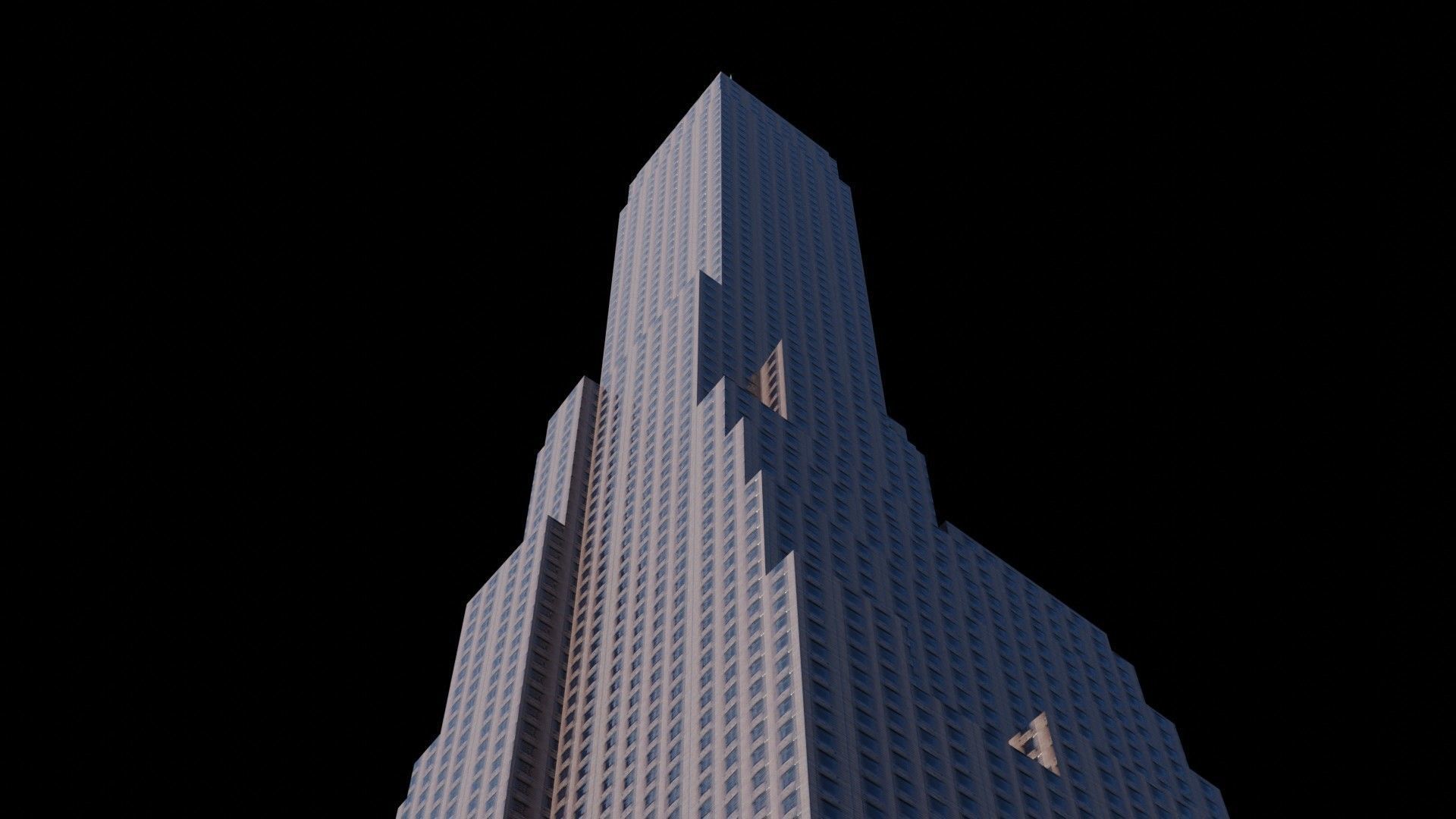 40 Wall Street - NYC Low-poly 3D model_2