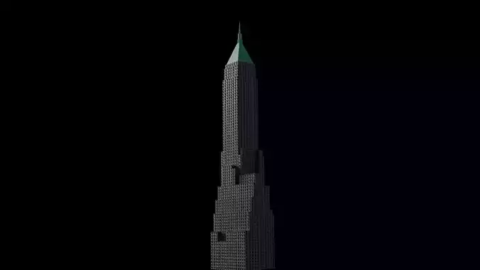 40 Wall Street - NYC Low-poly 3D model