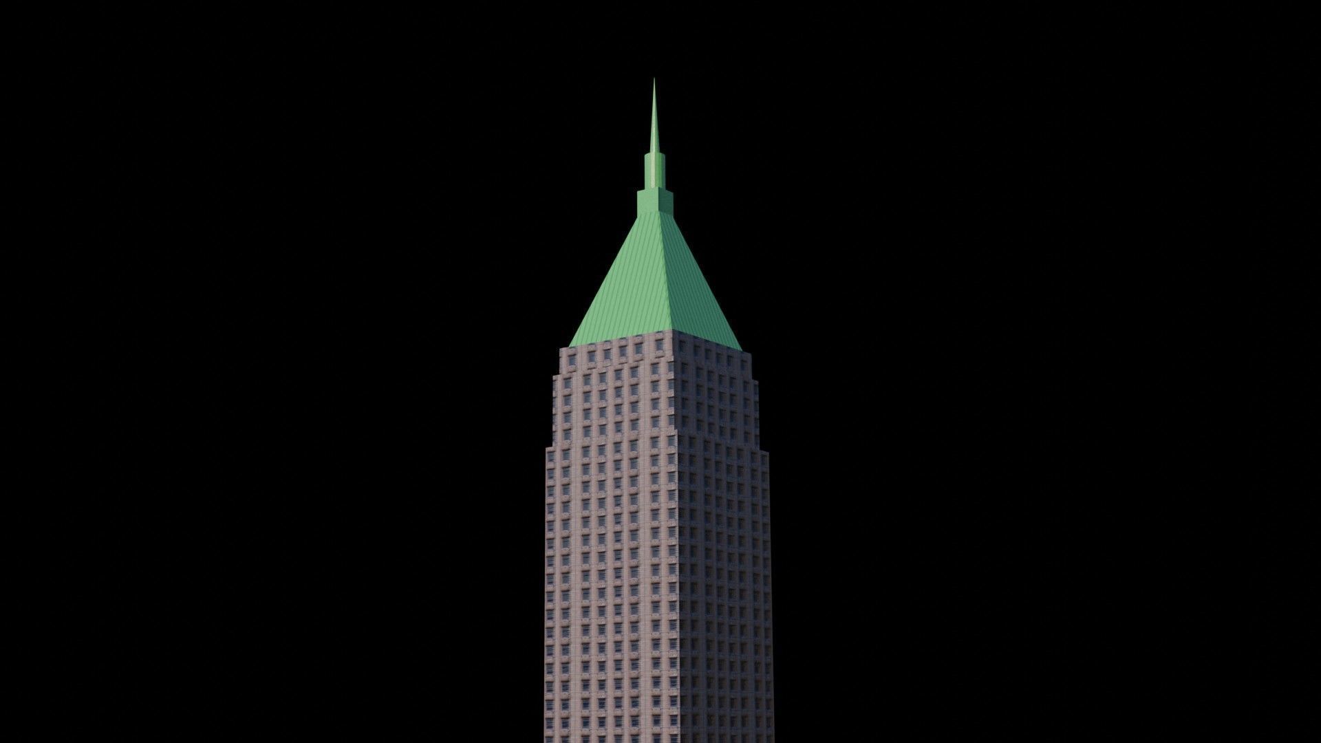 40 Wall Street - NYC Low-poly 3D model_3
