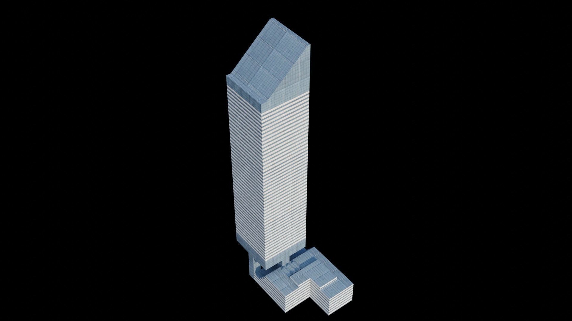 Citigroup Center - NYC Low-poly 3D model_1