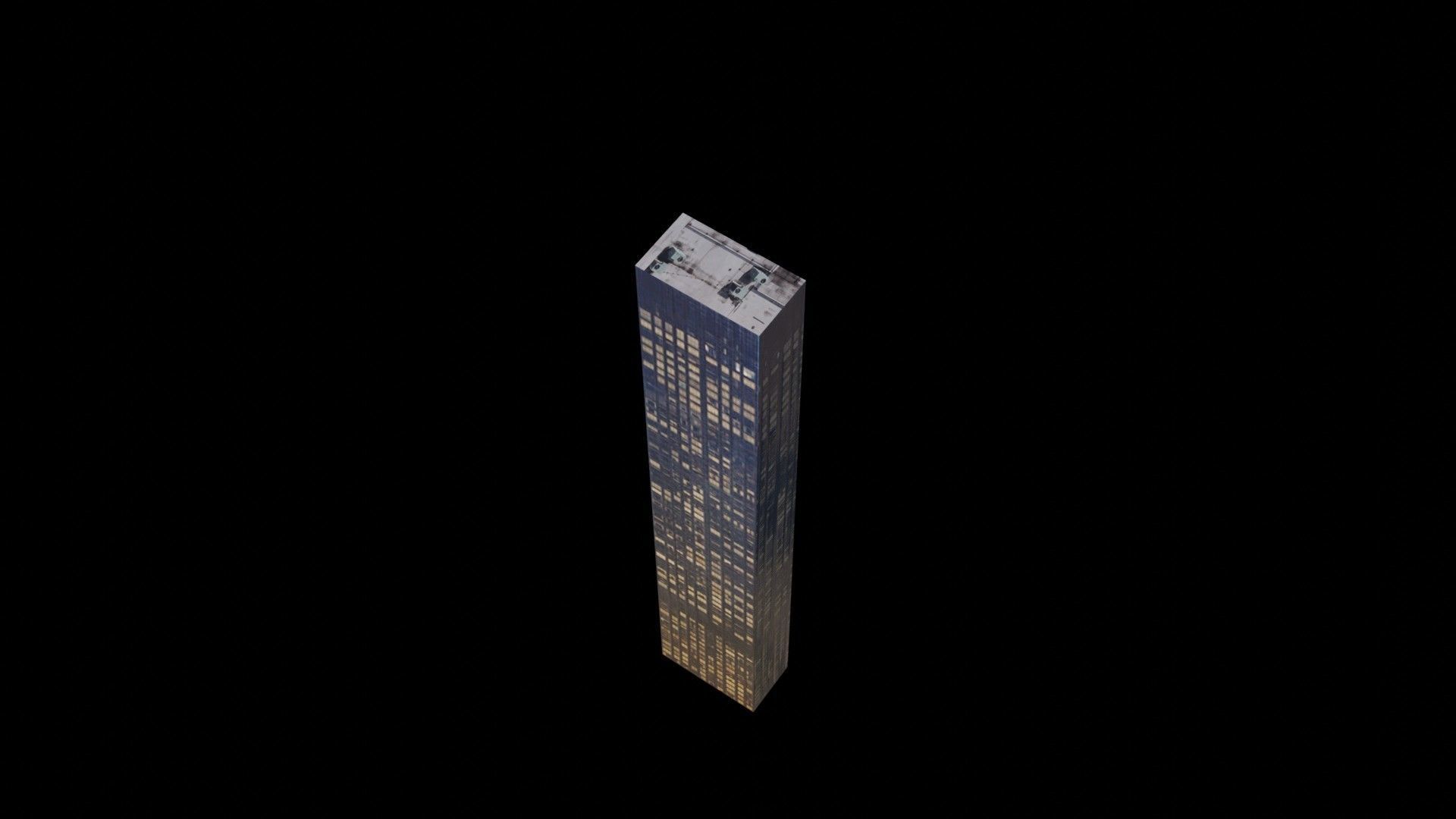 Trump World Tower - NYC Low-poly 3D model_1