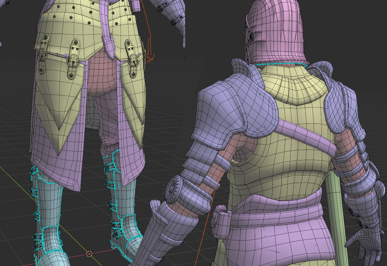 Knight Low-poly 3D model Low-poly 3D model_4