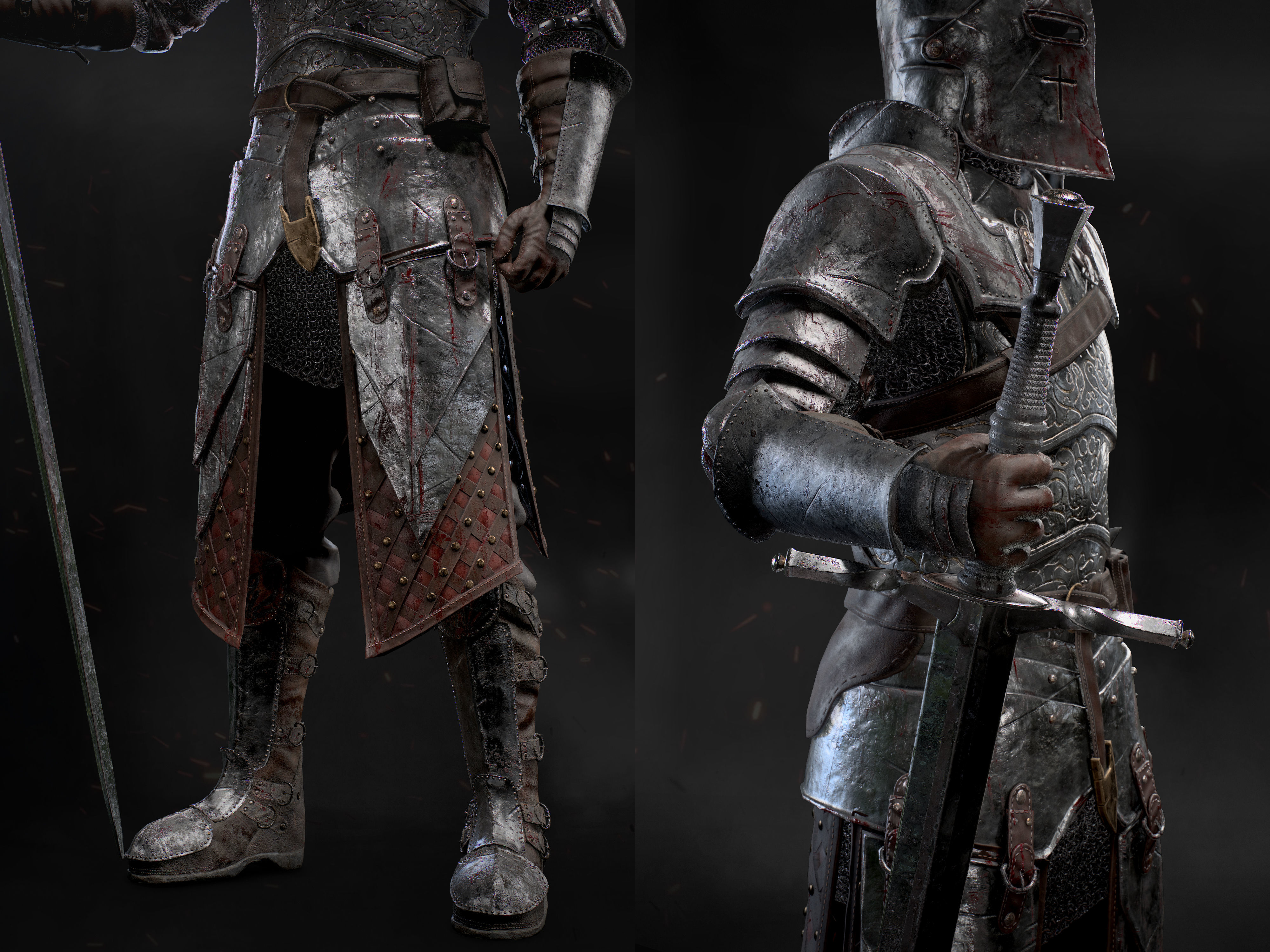 Knight Low-poly 3D model Low-poly 3D model_2