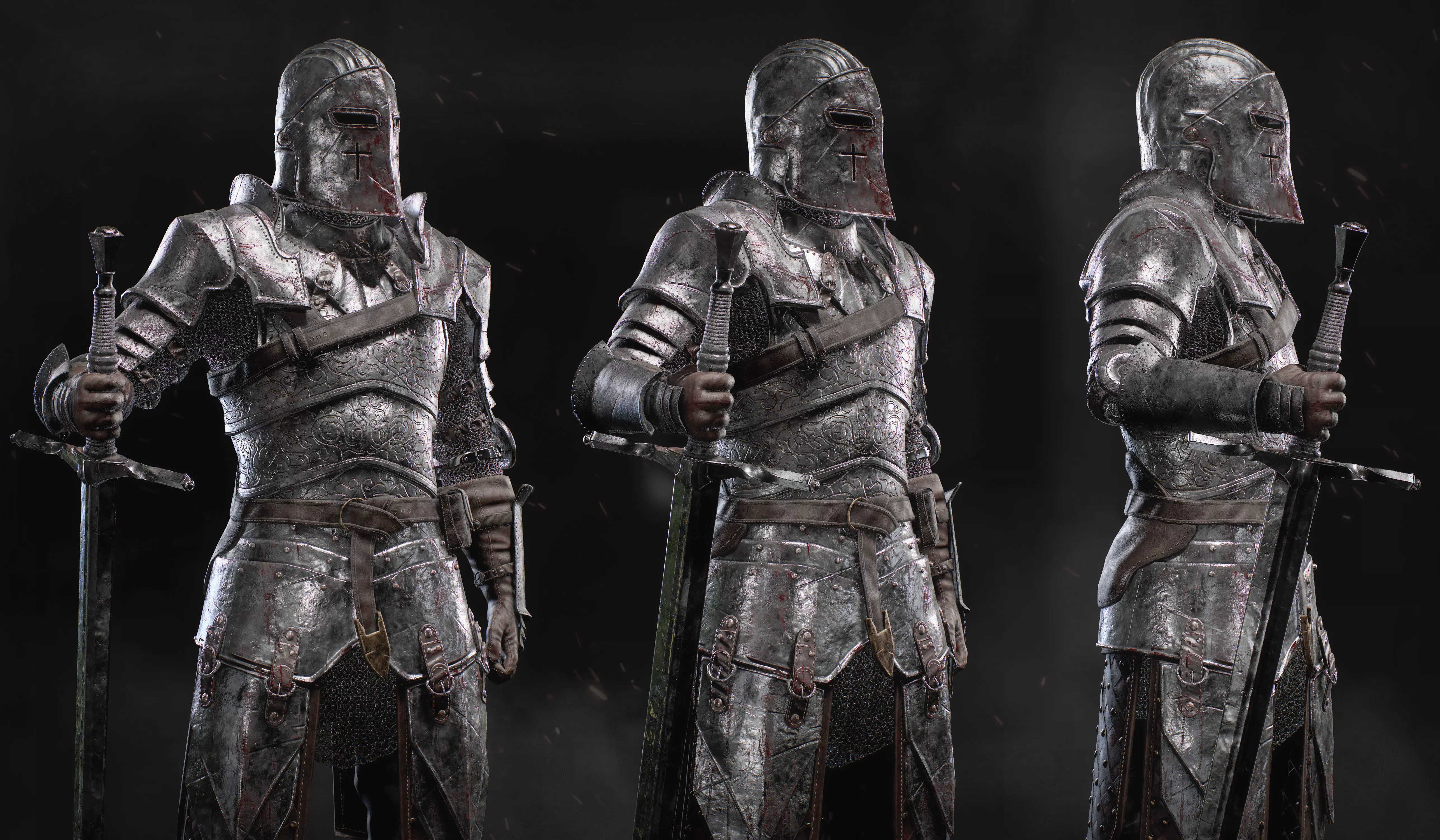 Knight Low-poly 3D model Low-poly 3D model_0