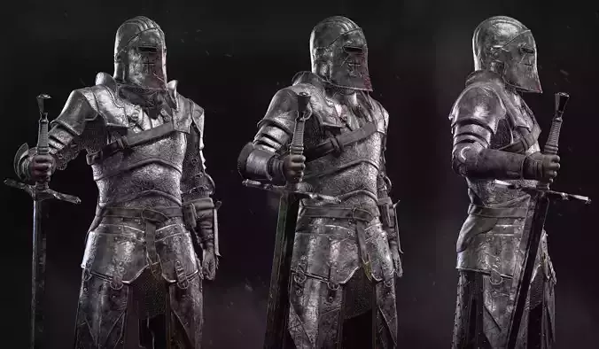 Knight Low-poly 3D model Low-poly 3D model