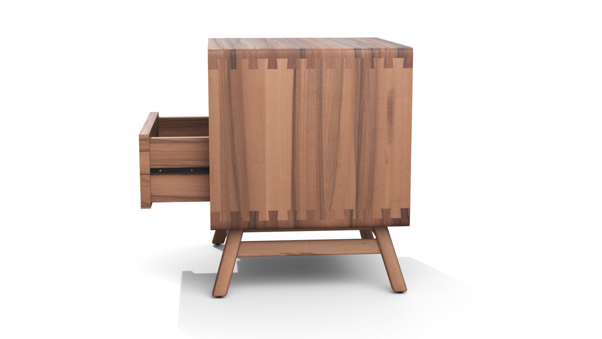 Bedside Table - Tikamoon Twist Solid Teak  Low-poly 3D model_10