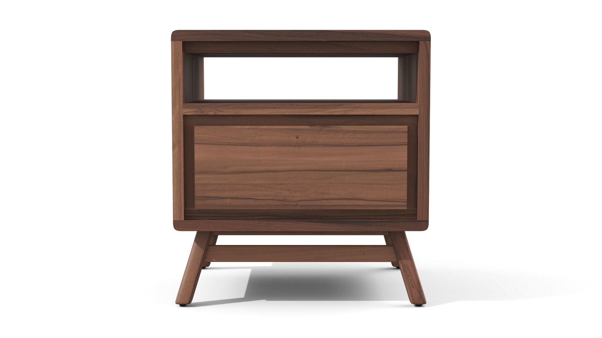 Bedside Table - Tikamoon Twist Solid Teak  Low-poly 3D model_3