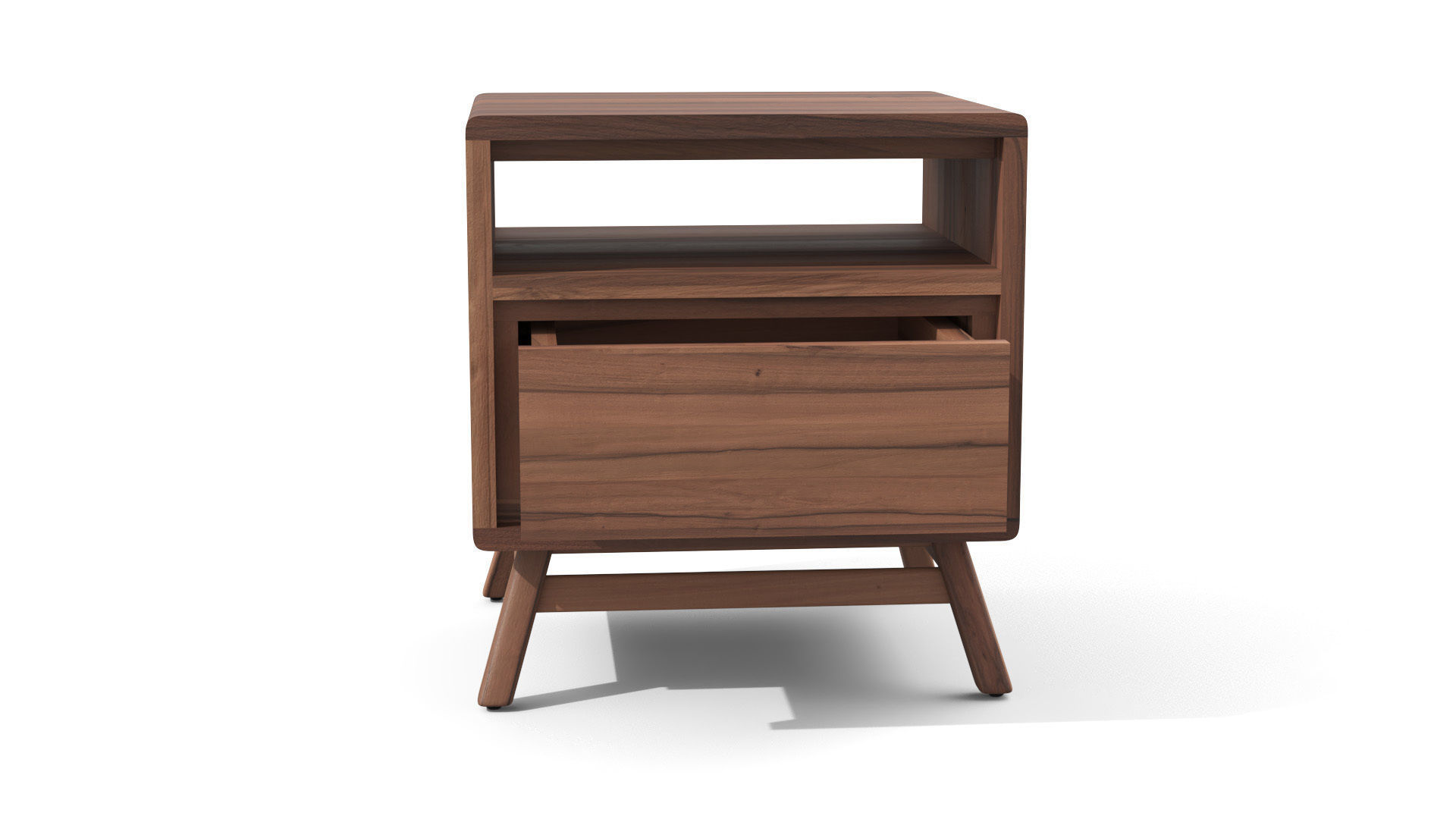 Bedside Table - Tikamoon Twist Solid Teak  Low-poly 3D model_7