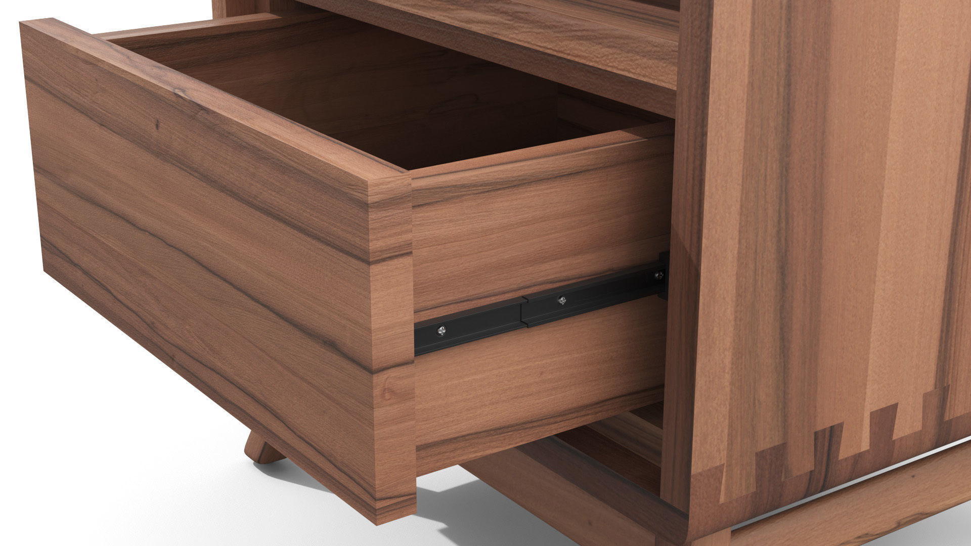 Bedside Table - Tikamoon Twist Solid Teak  Low-poly 3D model_4