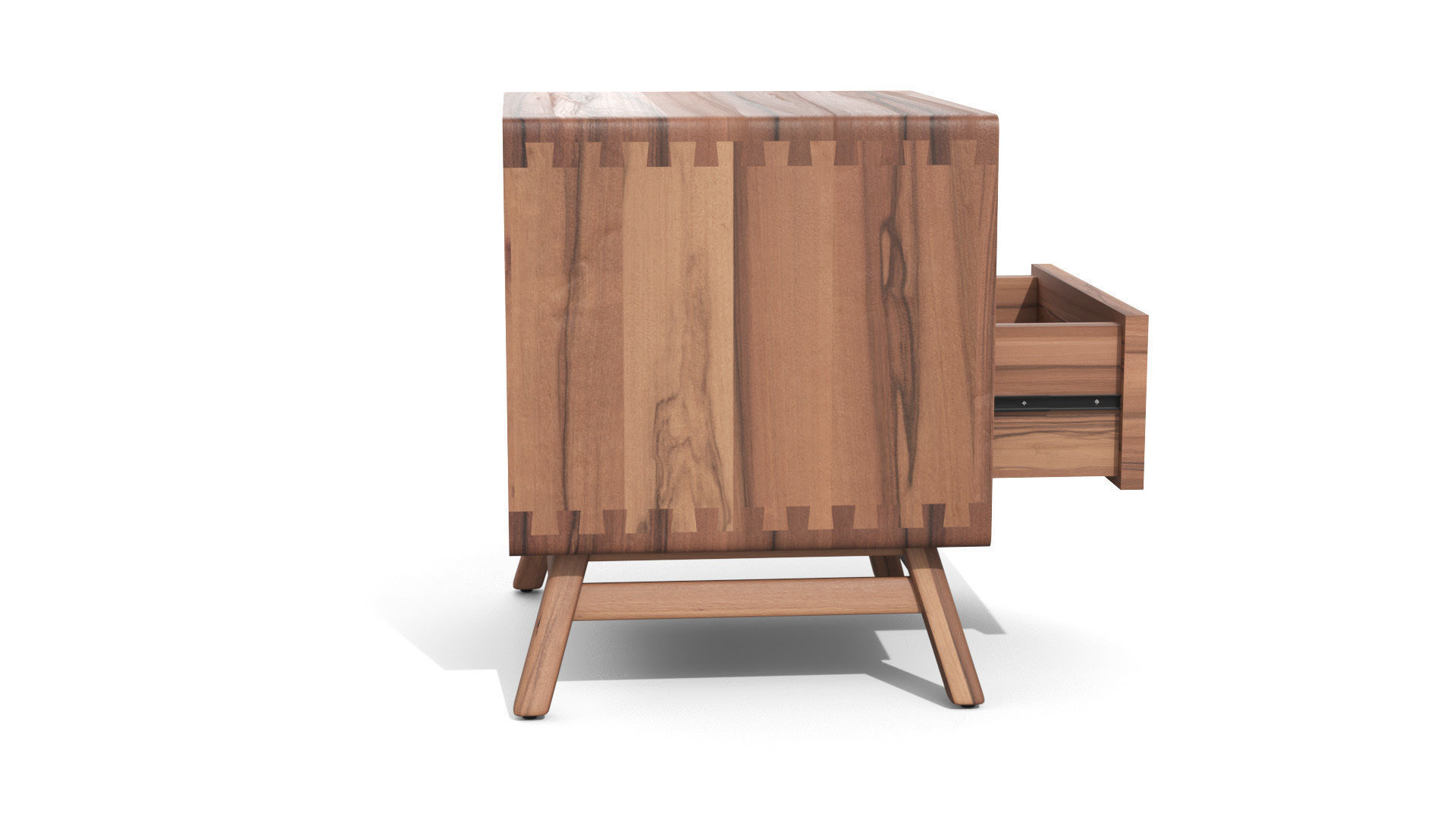 Bedside Table - Tikamoon Twist Solid Teak  Low-poly 3D model_16