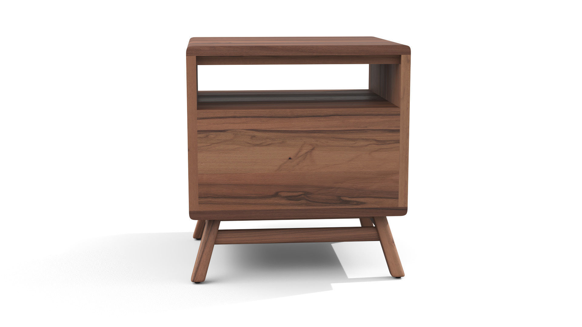 Bedside Table - Tikamoon Twist Solid Teak  Low-poly 3D model_13