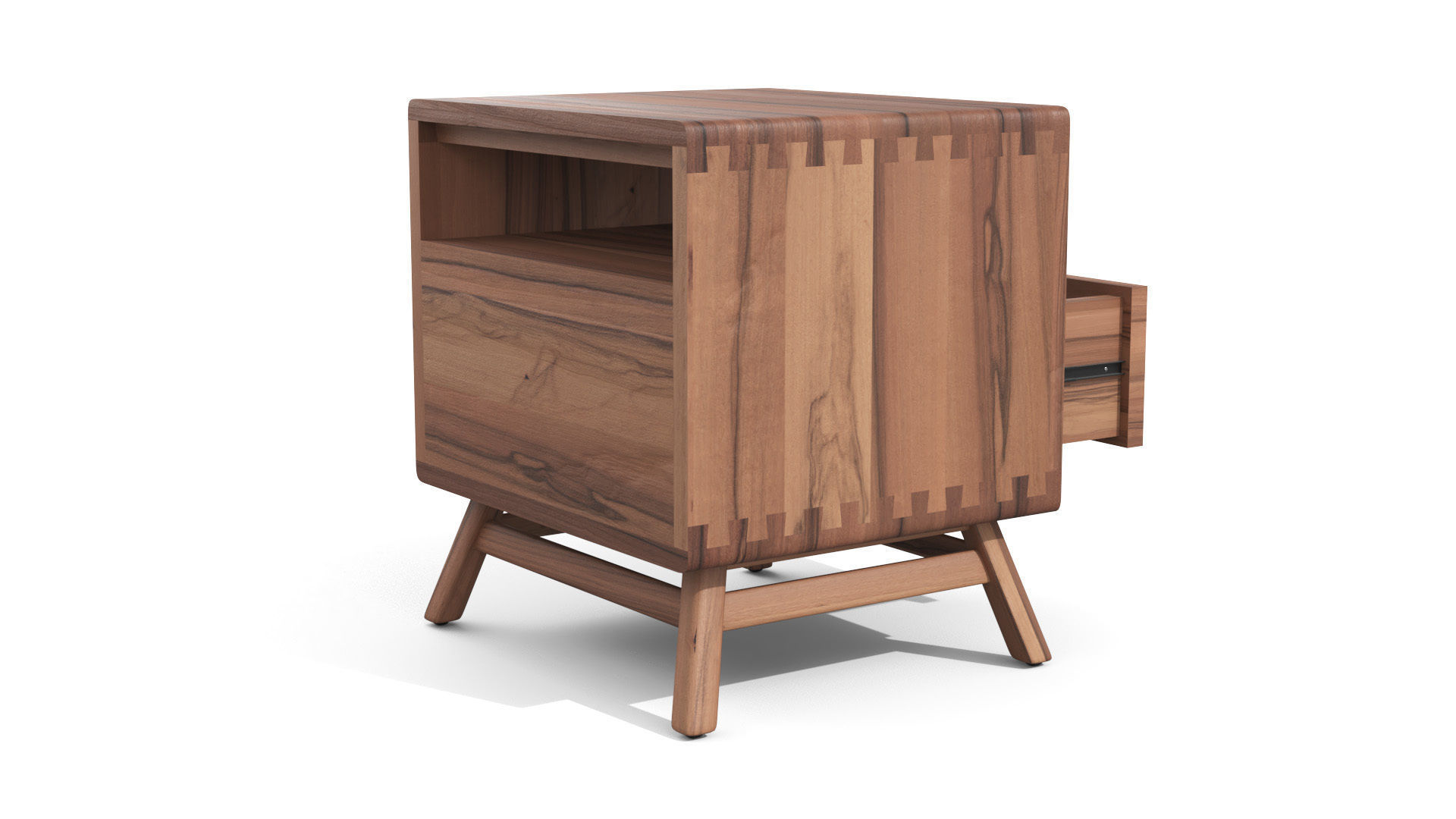Bedside Table - Tikamoon Twist Solid Teak  Low-poly 3D model_15