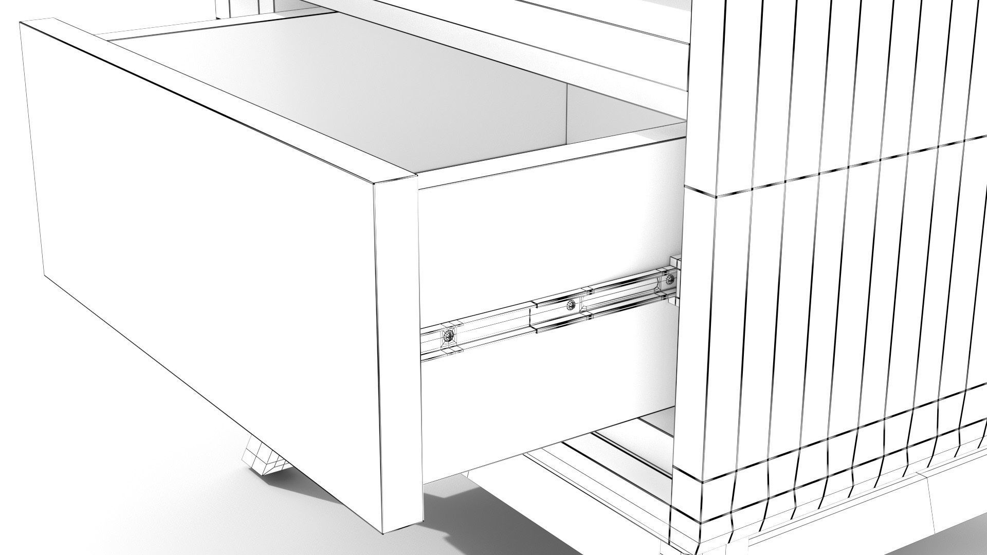 Bedside Table - Tikamoon Twist Solid Teak  Low-poly 3D model_20
