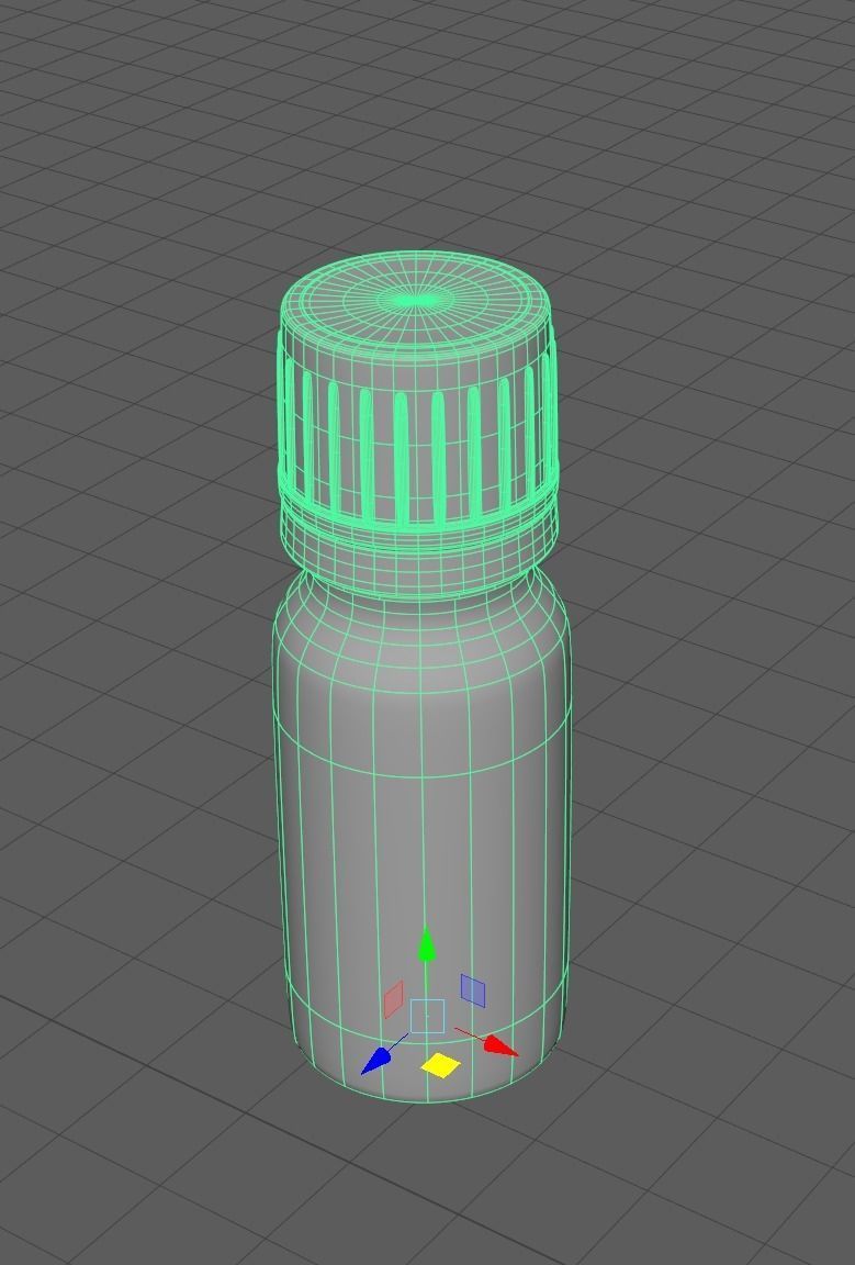 Set of glass and aluminium bottles and jars for cosmetics 3D model_7