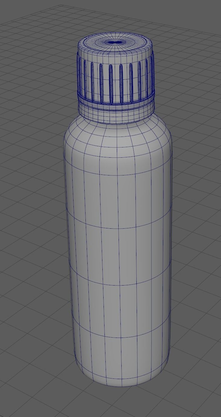 Set of glass and aluminium bottles and jars for cosmetics 3D model_6