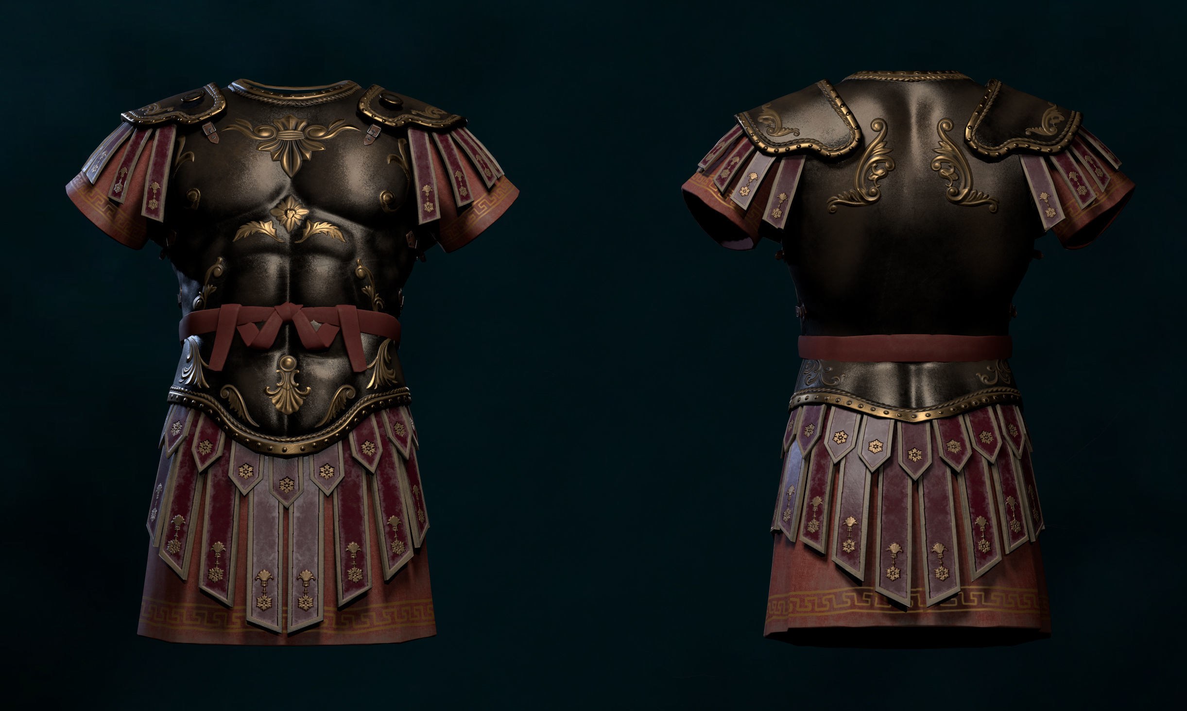 Roman Armor Update Low-poly 3D model Low-poly 3D model_12