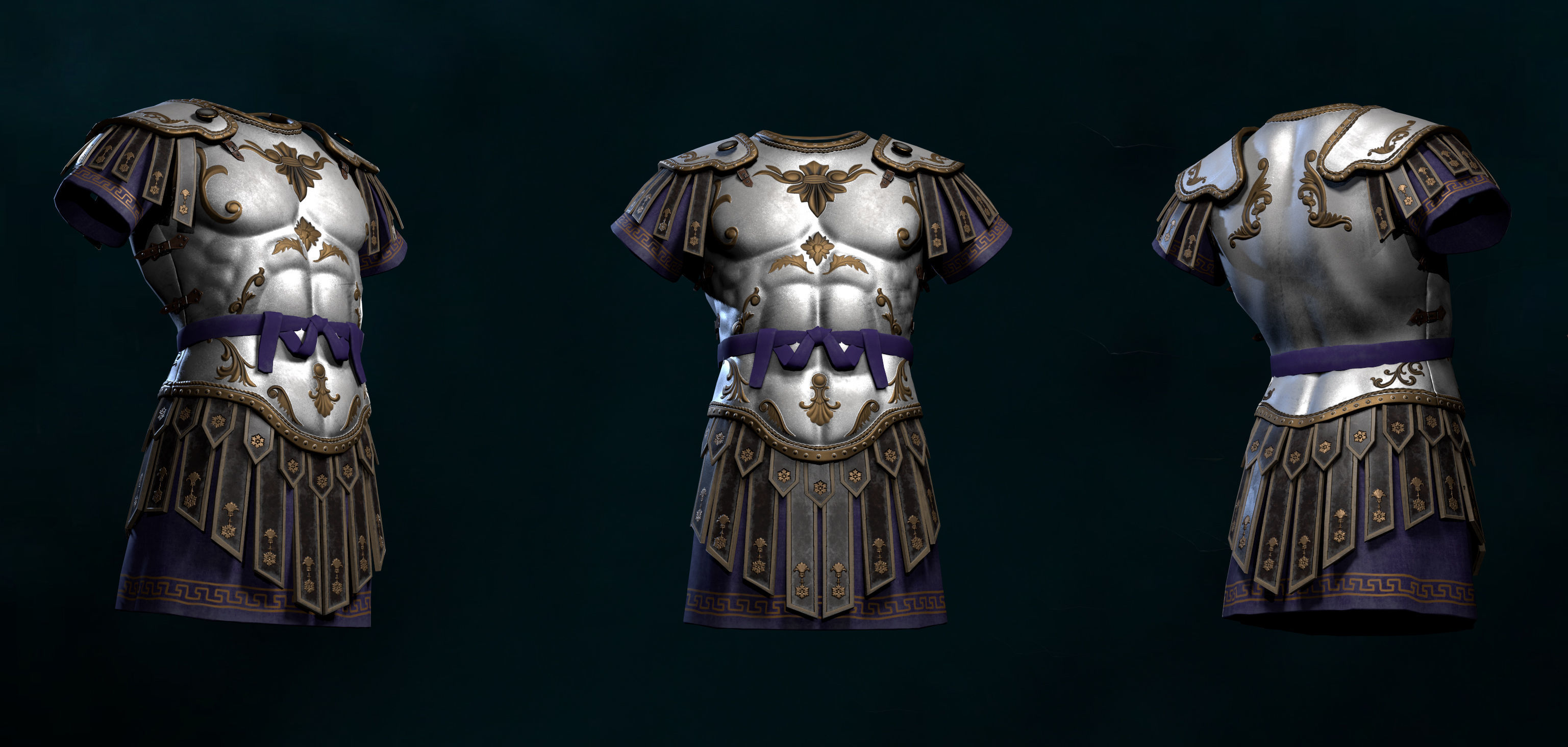 Roman Armor Update Low-poly 3D model Low-poly 3D model_7