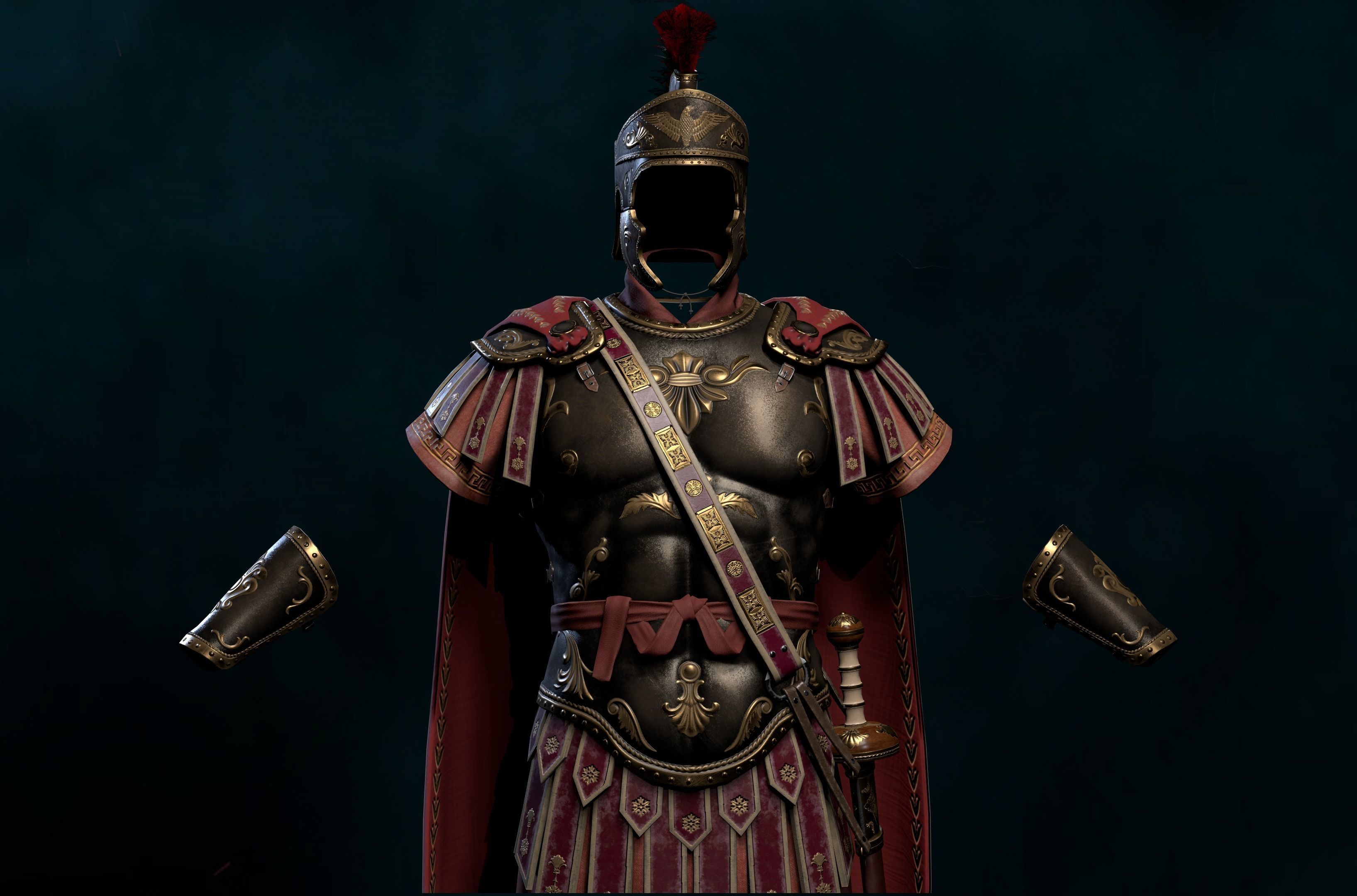 Roman Armor Update Low-poly 3D model Low-poly 3D model_3