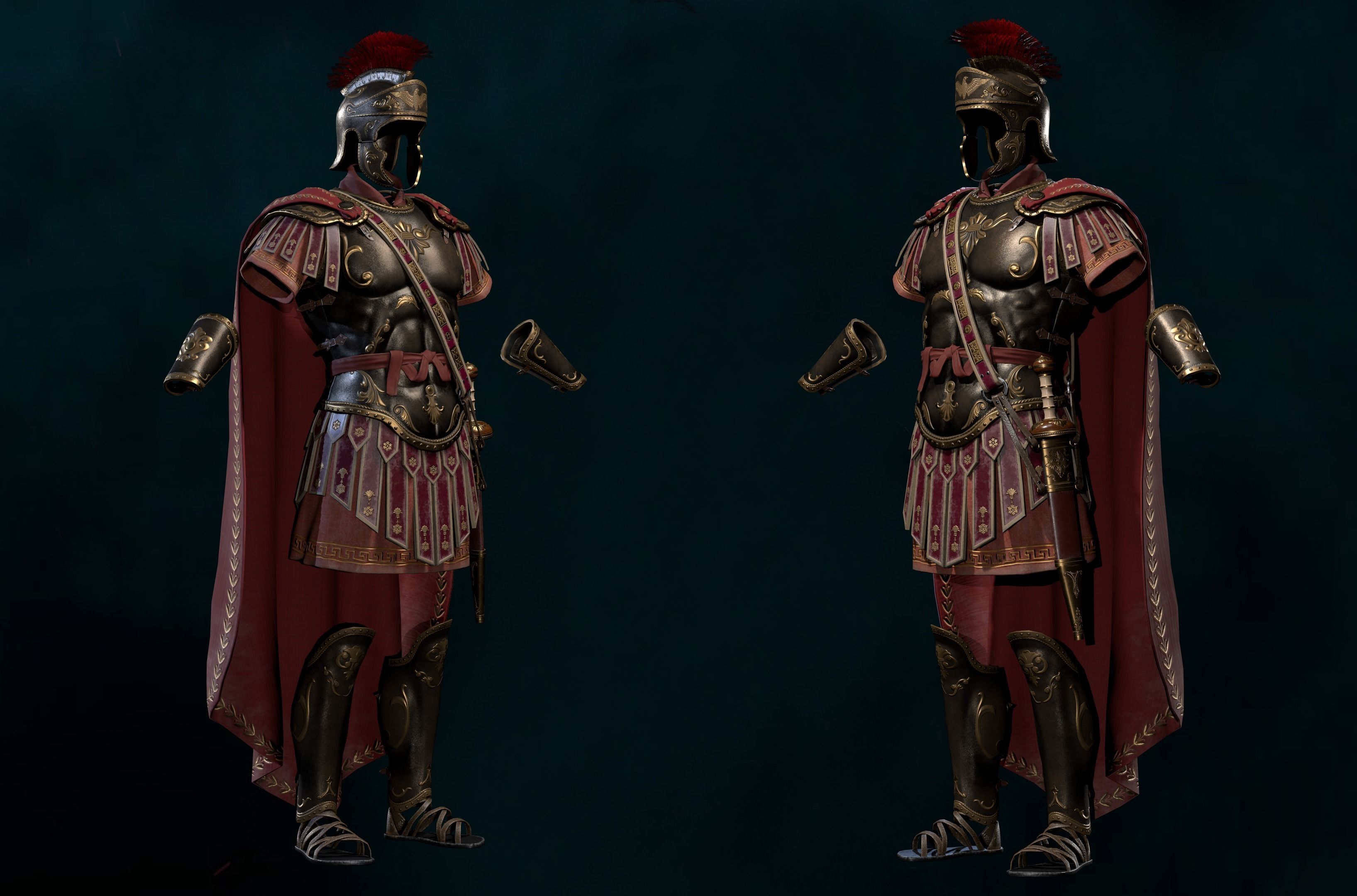 Roman Armor Update Low-poly 3D model Low-poly 3D model_2