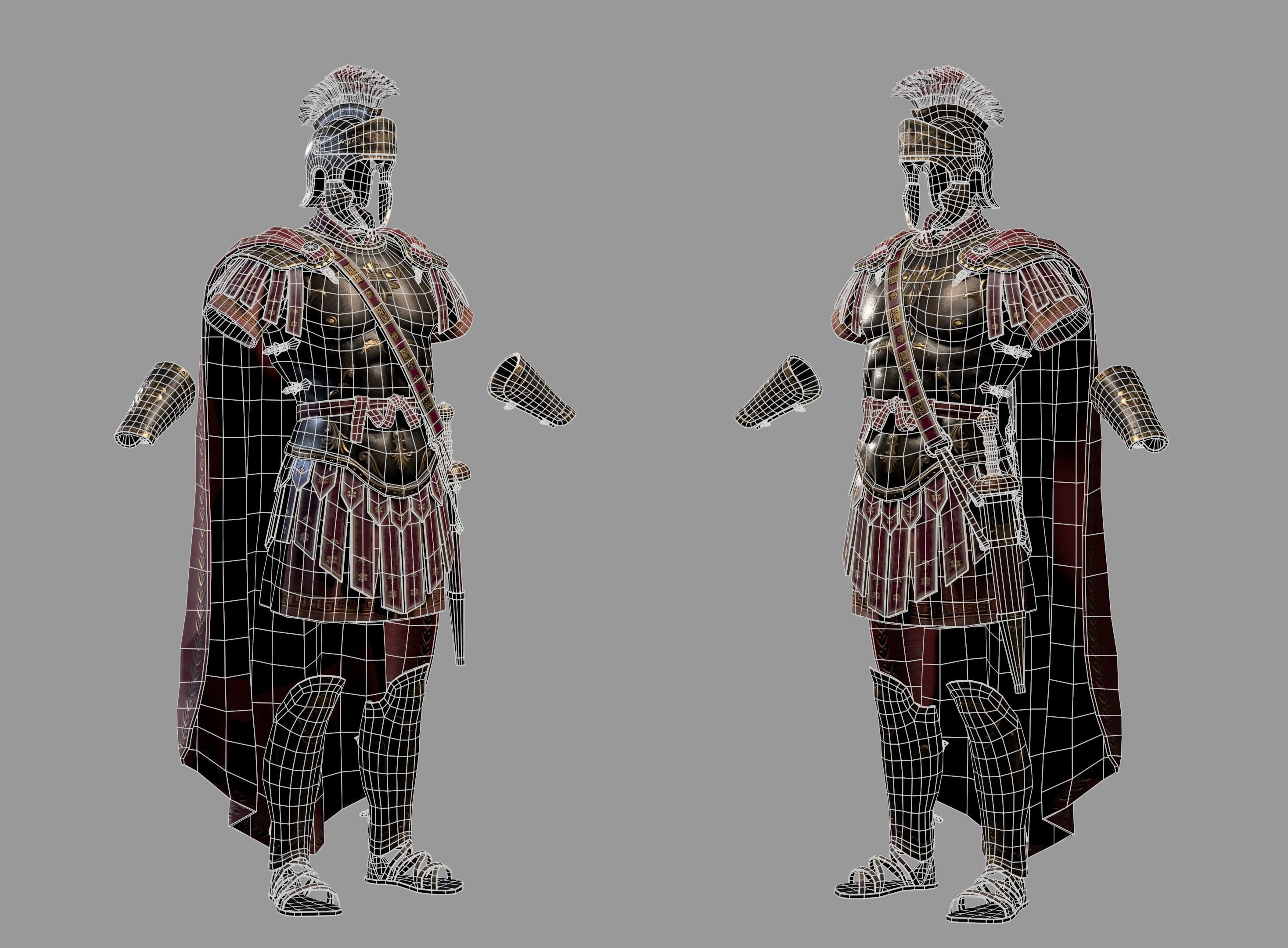 Roman Armor Update Low-poly 3D model Low-poly 3D model_17