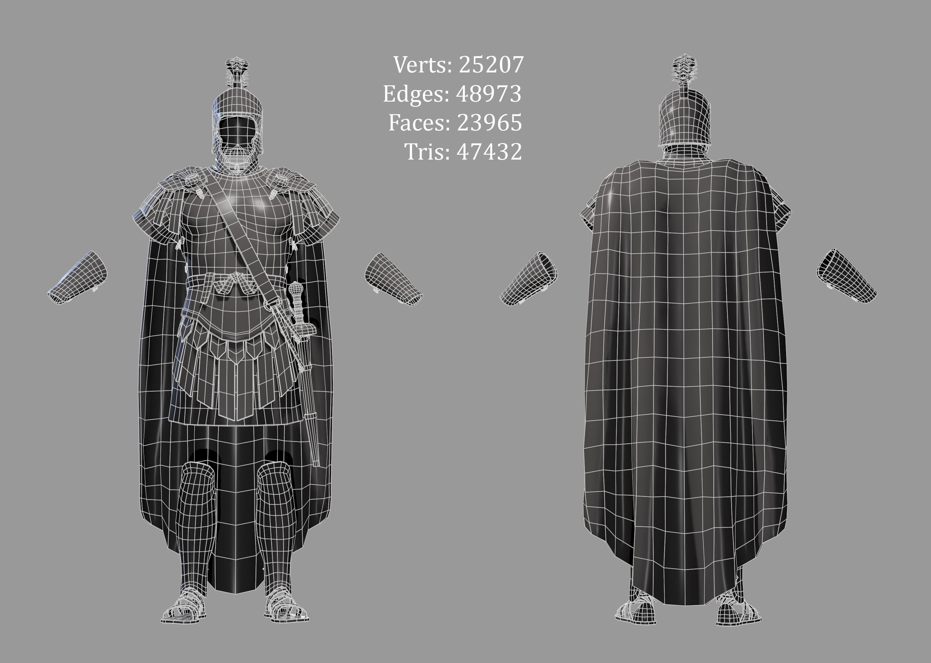 Roman Armor Update Low-poly 3D model Low-poly 3D model_19
