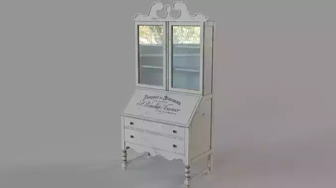 Vintage White Armoire