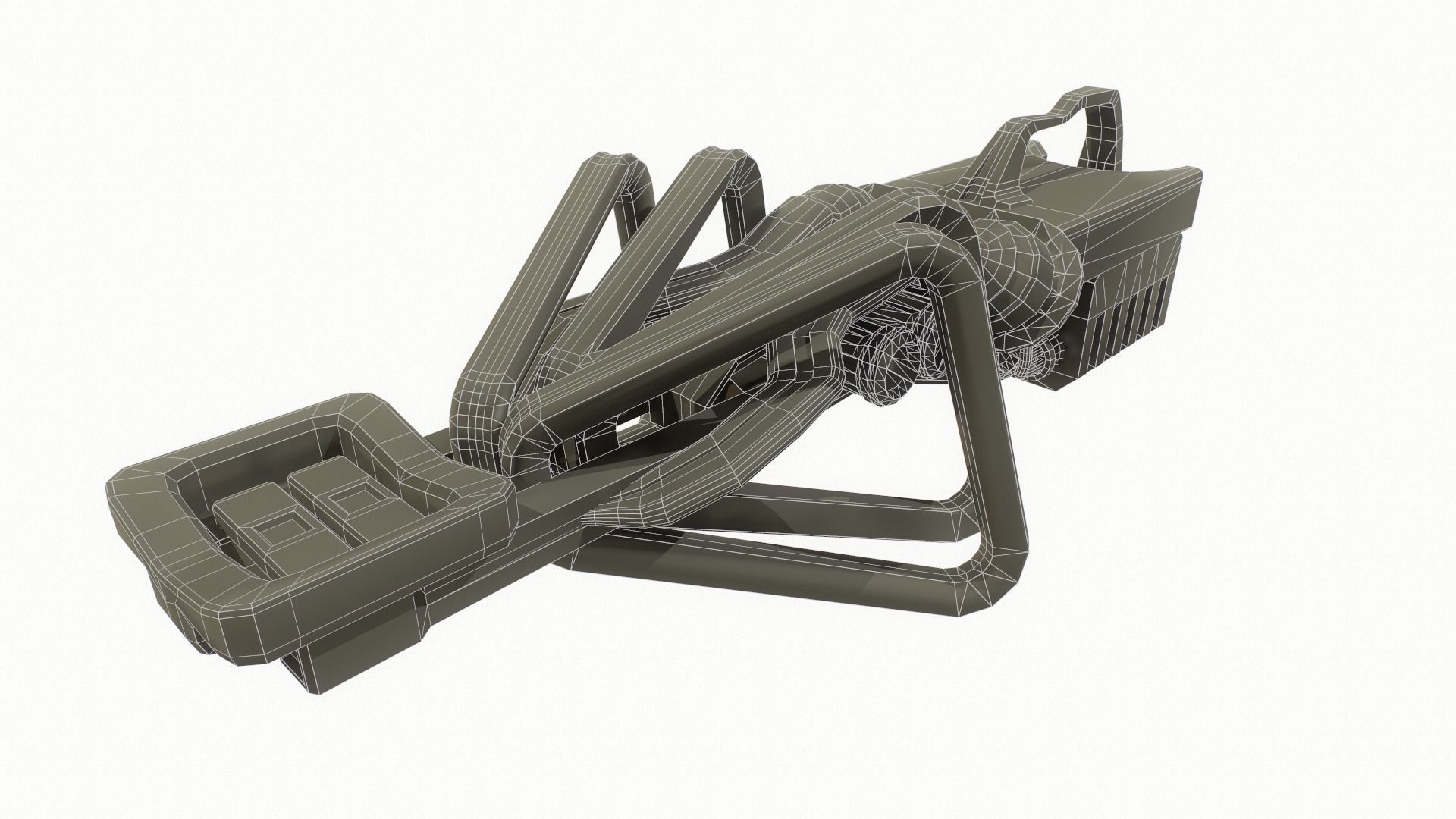 Sci Fi Gun 3 Low-poly 3D model_11