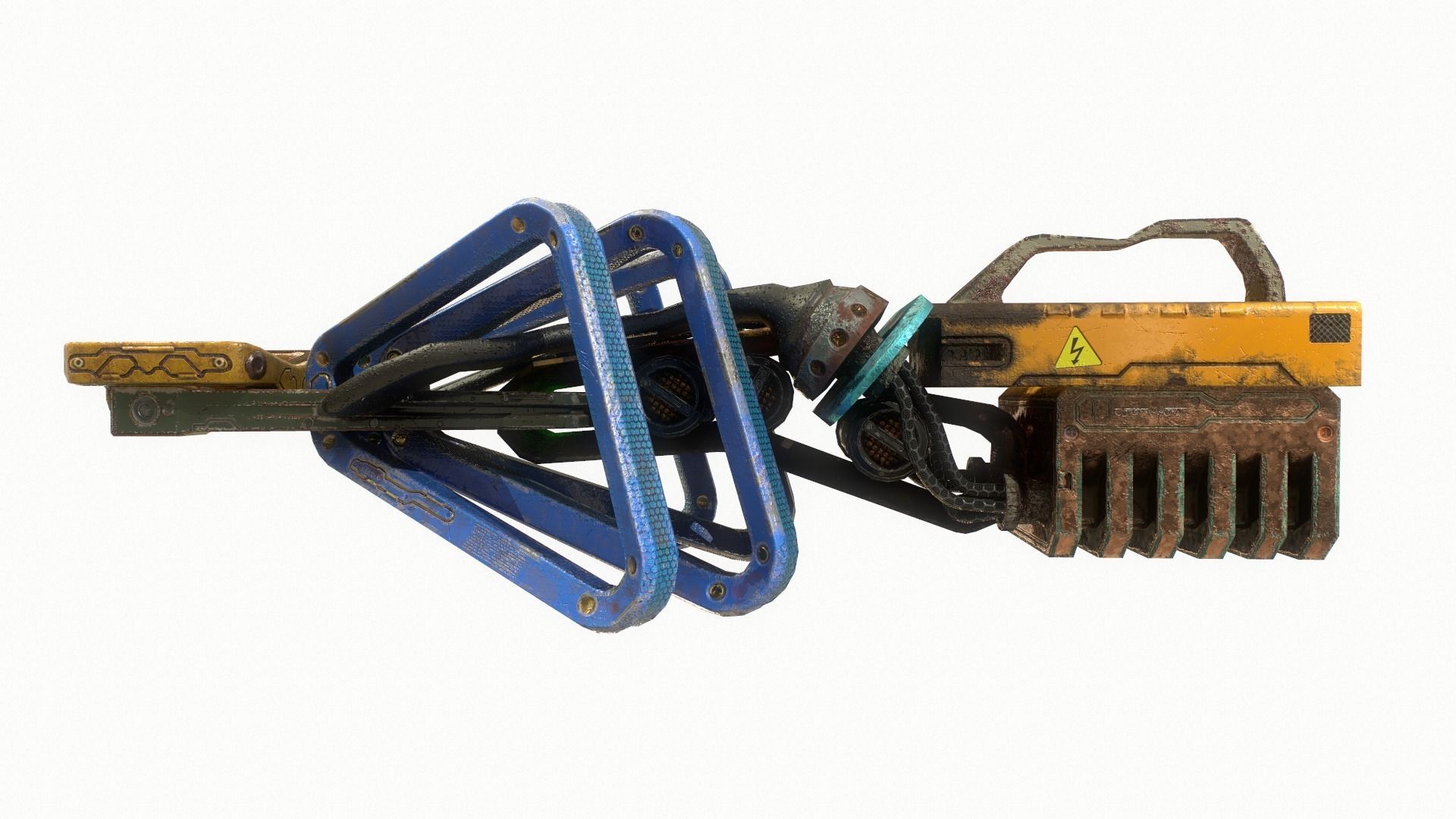 Sci Fi Gun 3 Low-poly 3D model_4