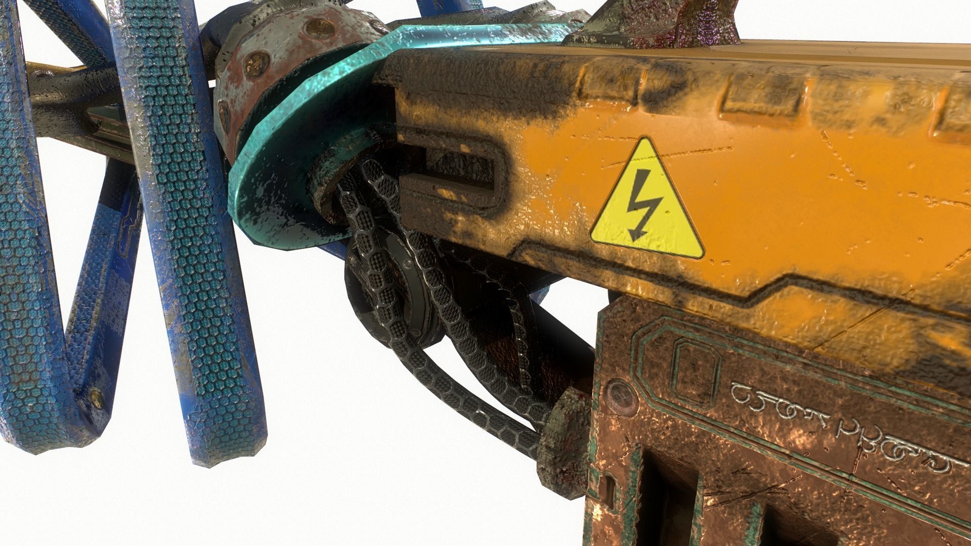 Sci Fi Gun 3 Low-poly 3D model_8